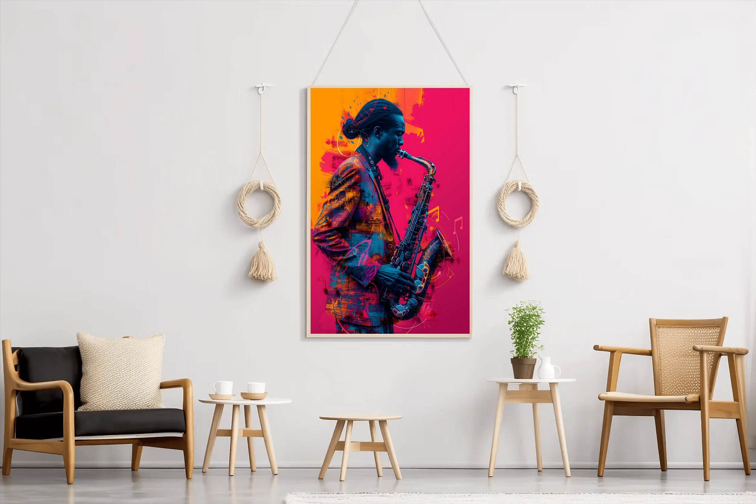 Saxophone Player Wall Art - beink online art store