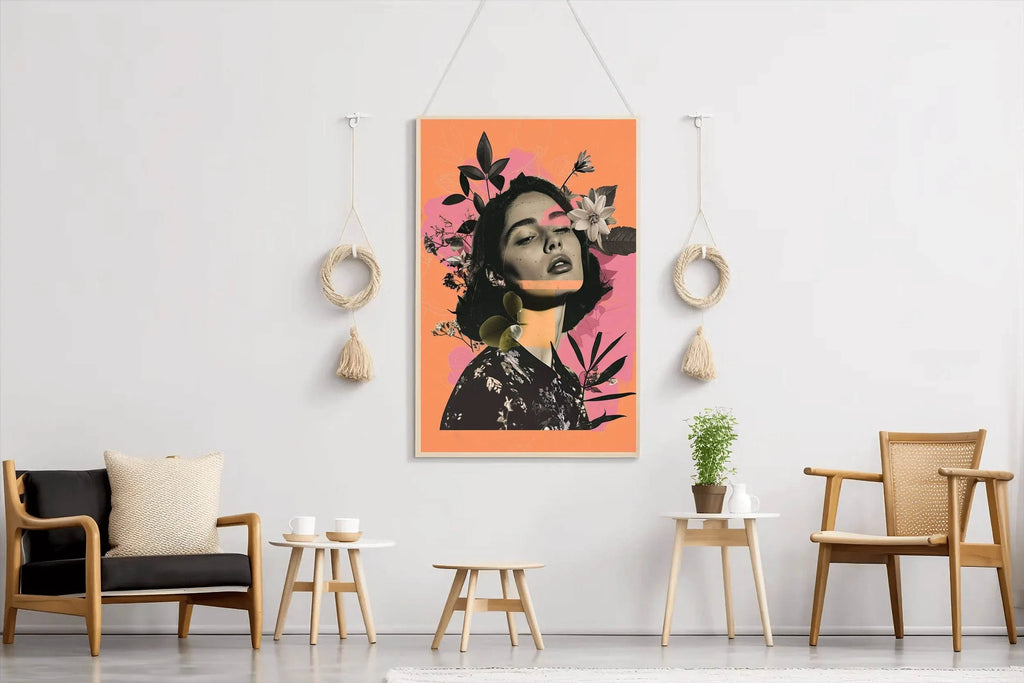 Girl Design Collage Premium Wall Art - beink online art store