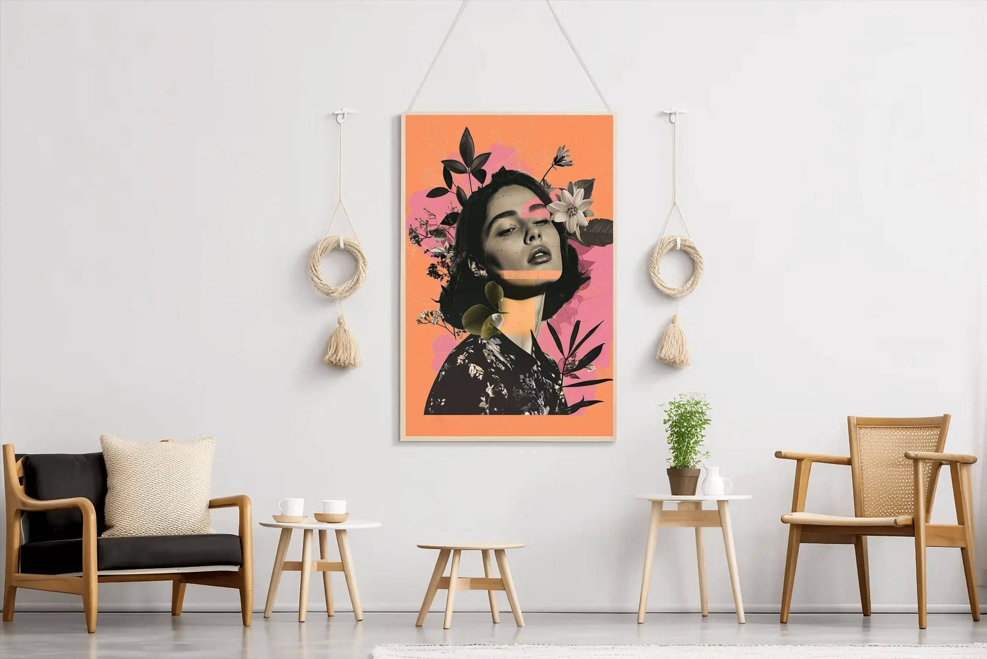 Girl Design Collage Premium Wall Art - beink online art store
