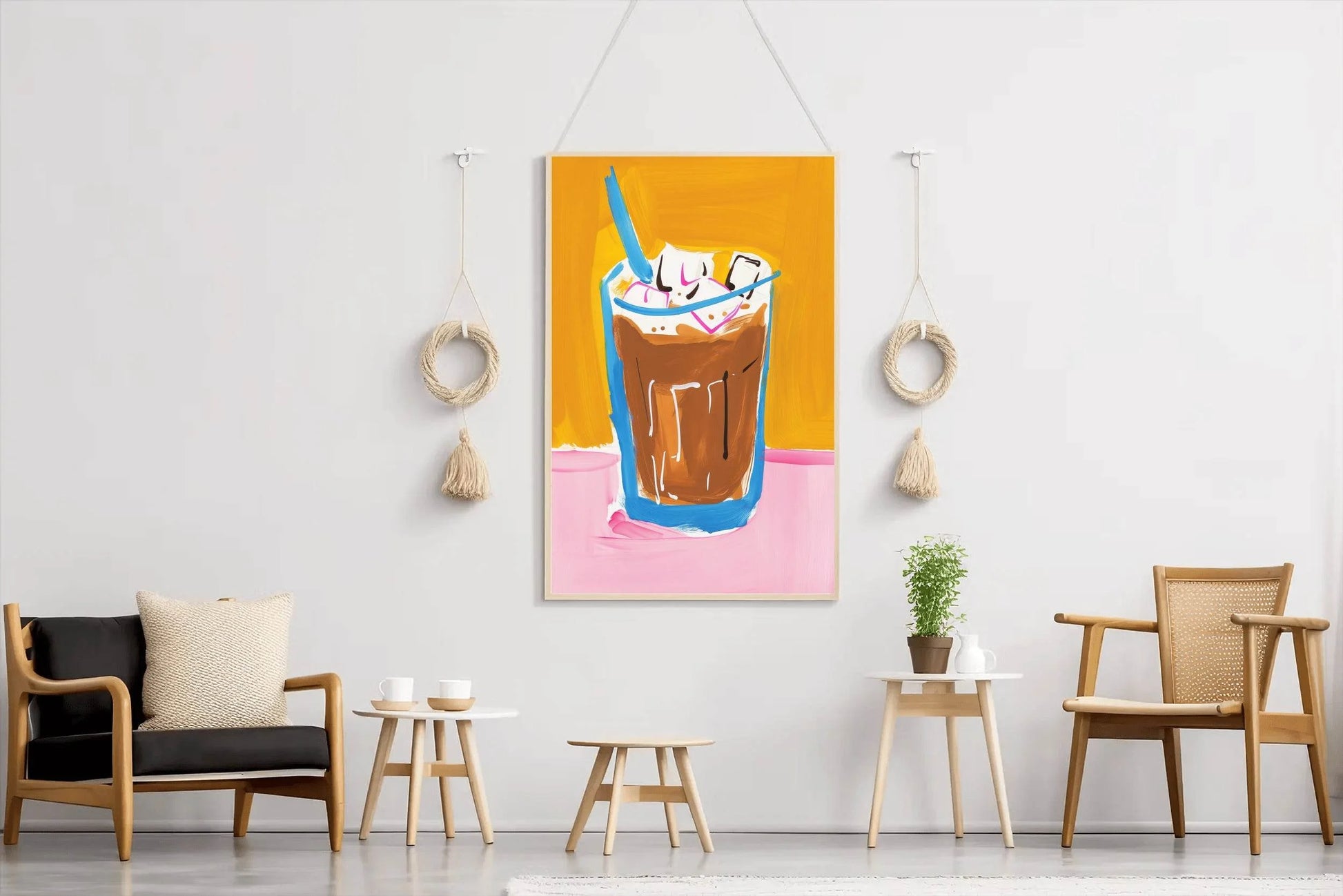 Iced Coffee with Whipped Cream Wall Art - beink online art store