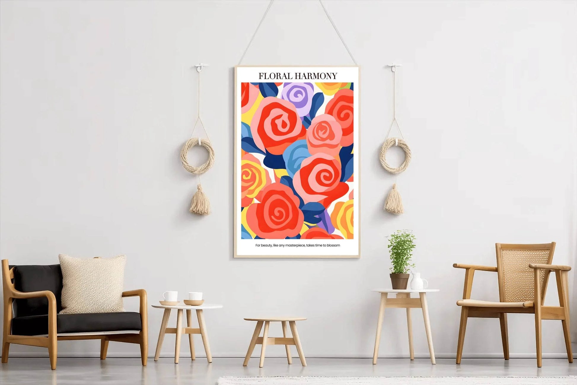 Painting Of Red Roses Wall Art - beink online art store