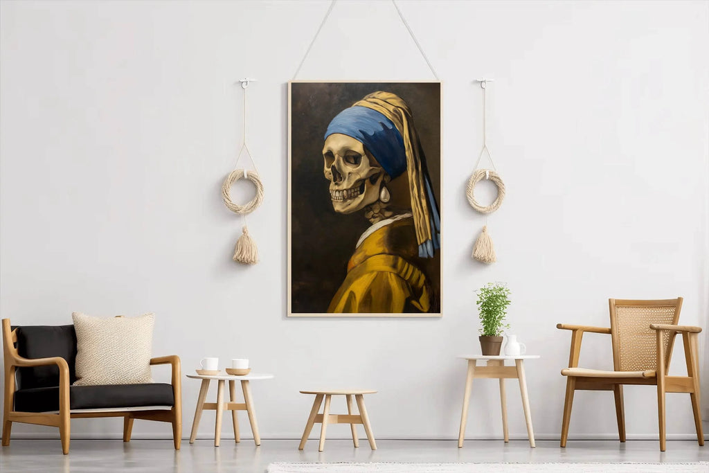 Painting of Vanitas Wearing Pearl - beink online art store