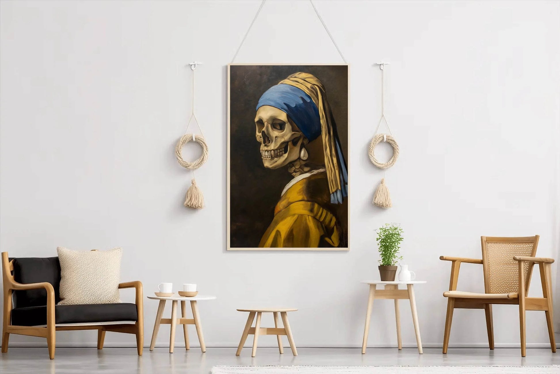Painting of Vanitas Wearing Pearl - beink online art store