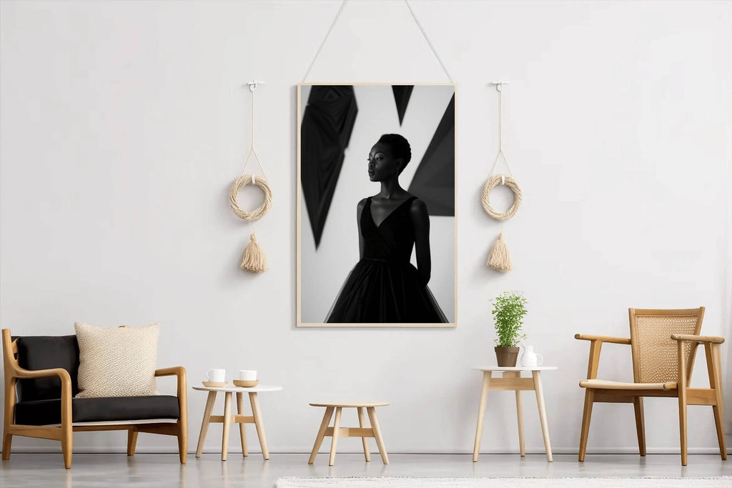 Black-White Portrait Of African Woman Wall Art - beink online art store