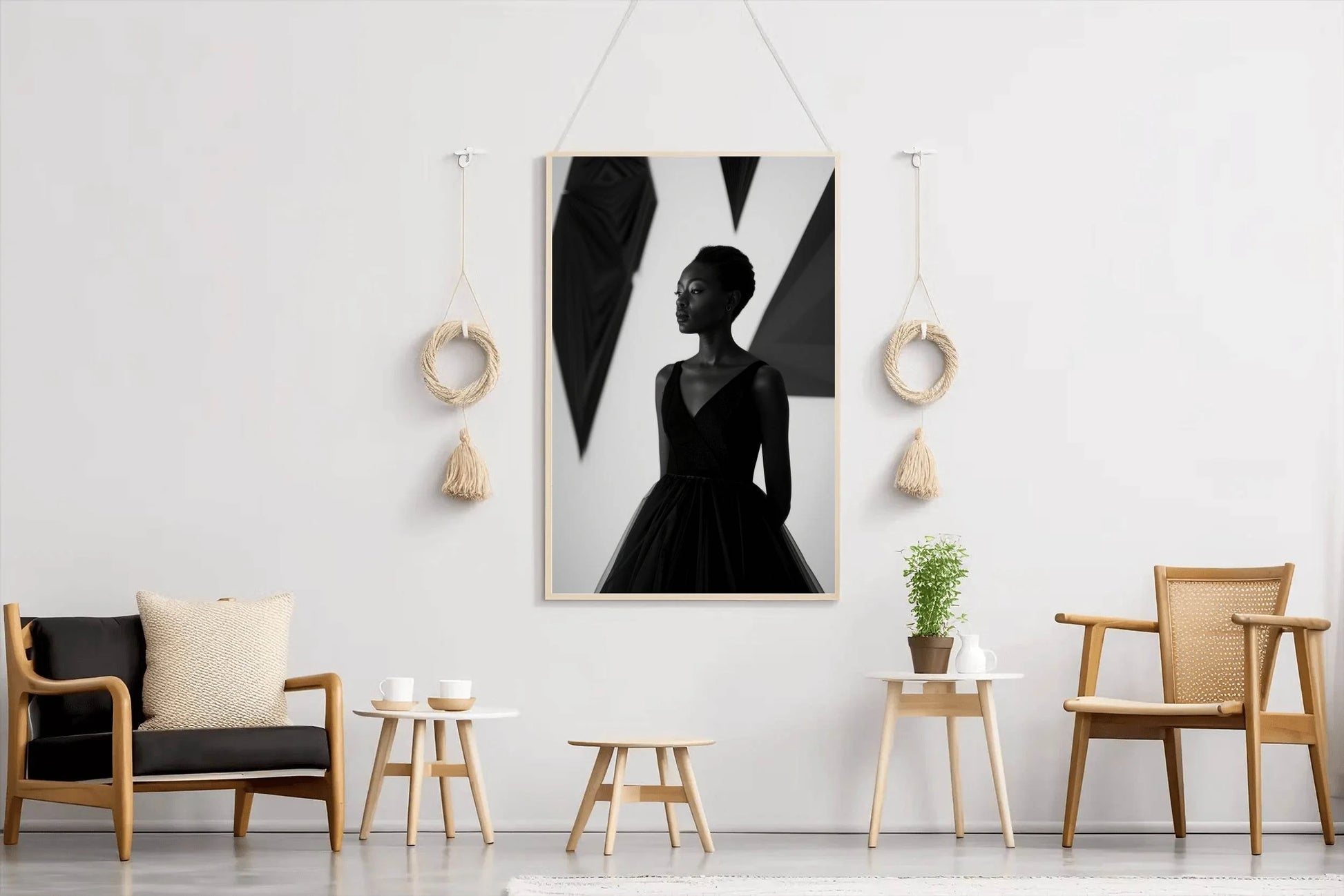 Black-White Portrait Of African Woman Wall Art - beink online art store