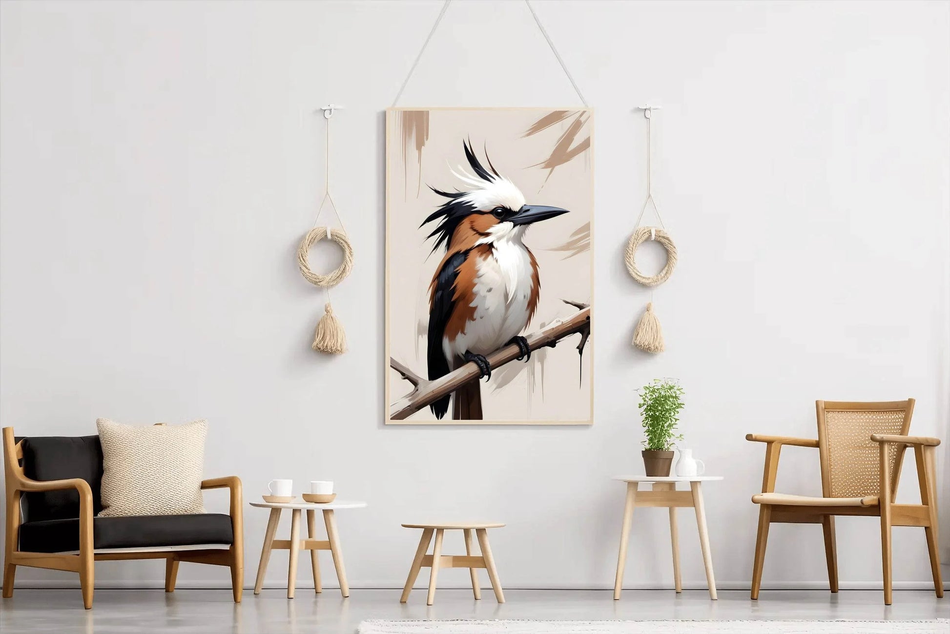 Watercolor Kingfisher Bird Wall Art - beink online art store