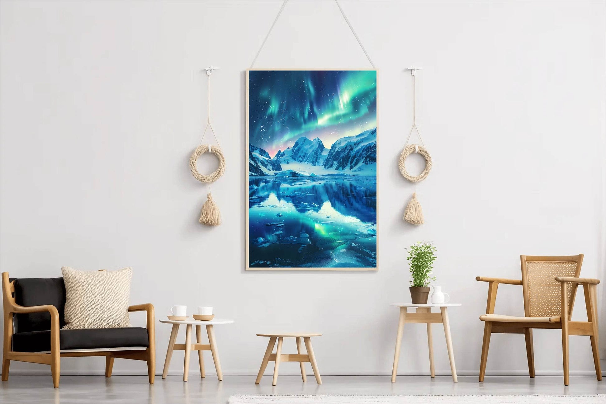 View Of The Northern Lights from lakes - beink online art store