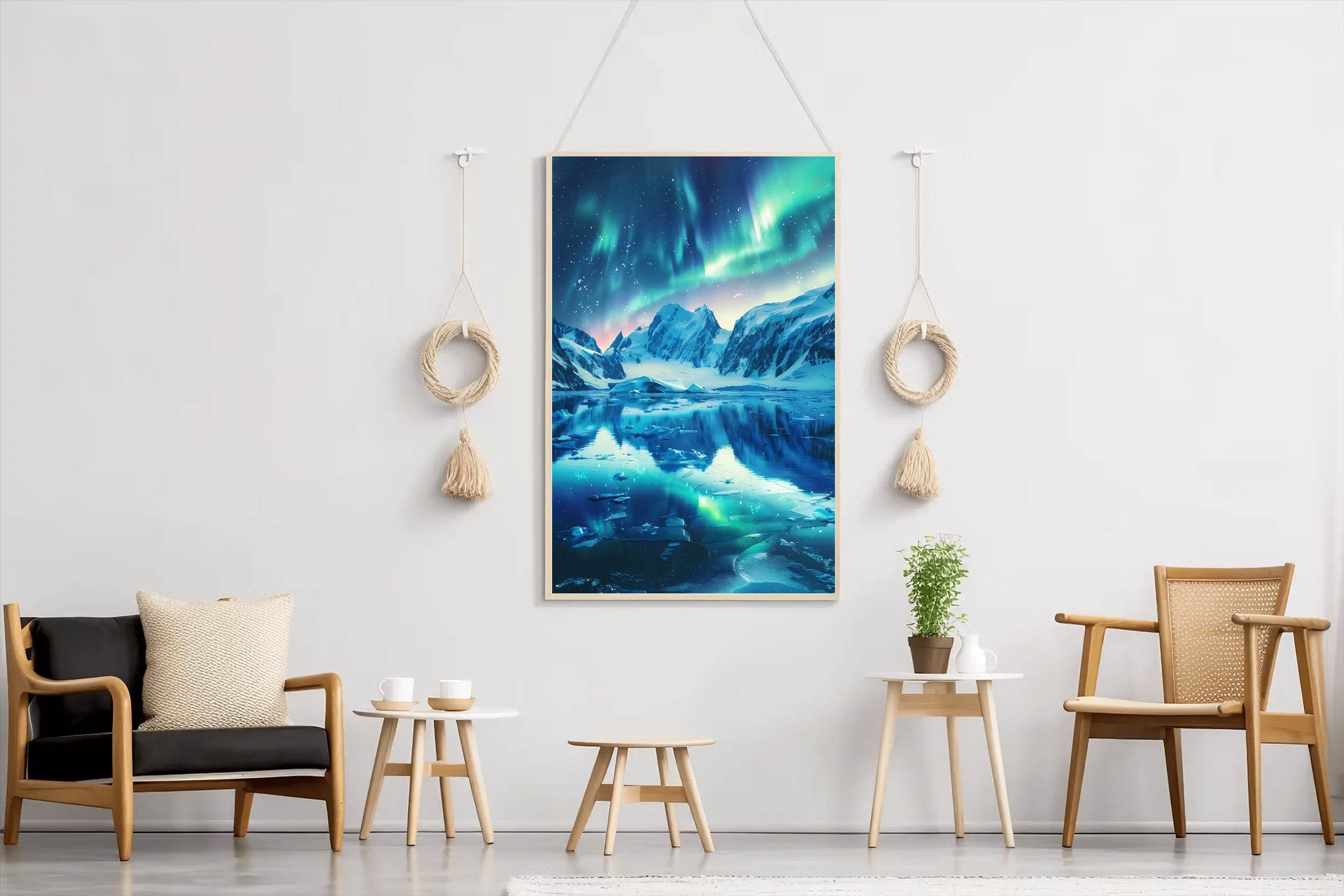 View Of The Northern Lights from lakes - beink online art store