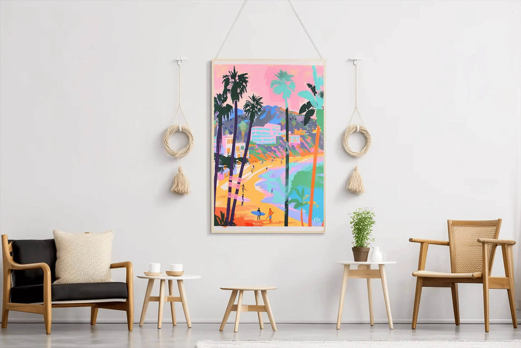 Painting Palm Tree On The Beach Wall Art - beink online art store