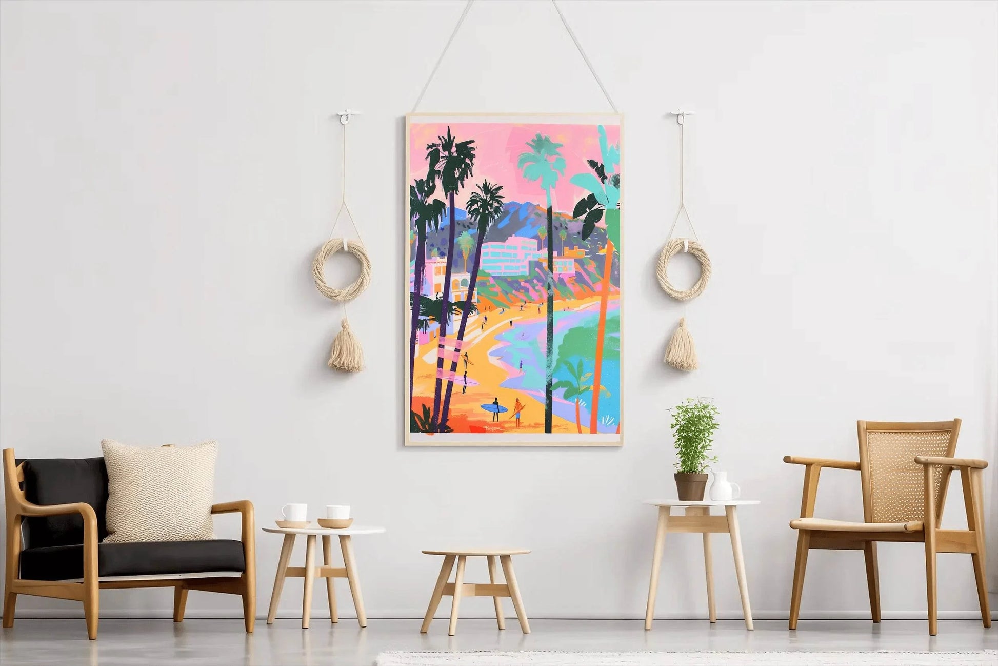Painting Palm Tree On The Beach Wall Art - beink online art store