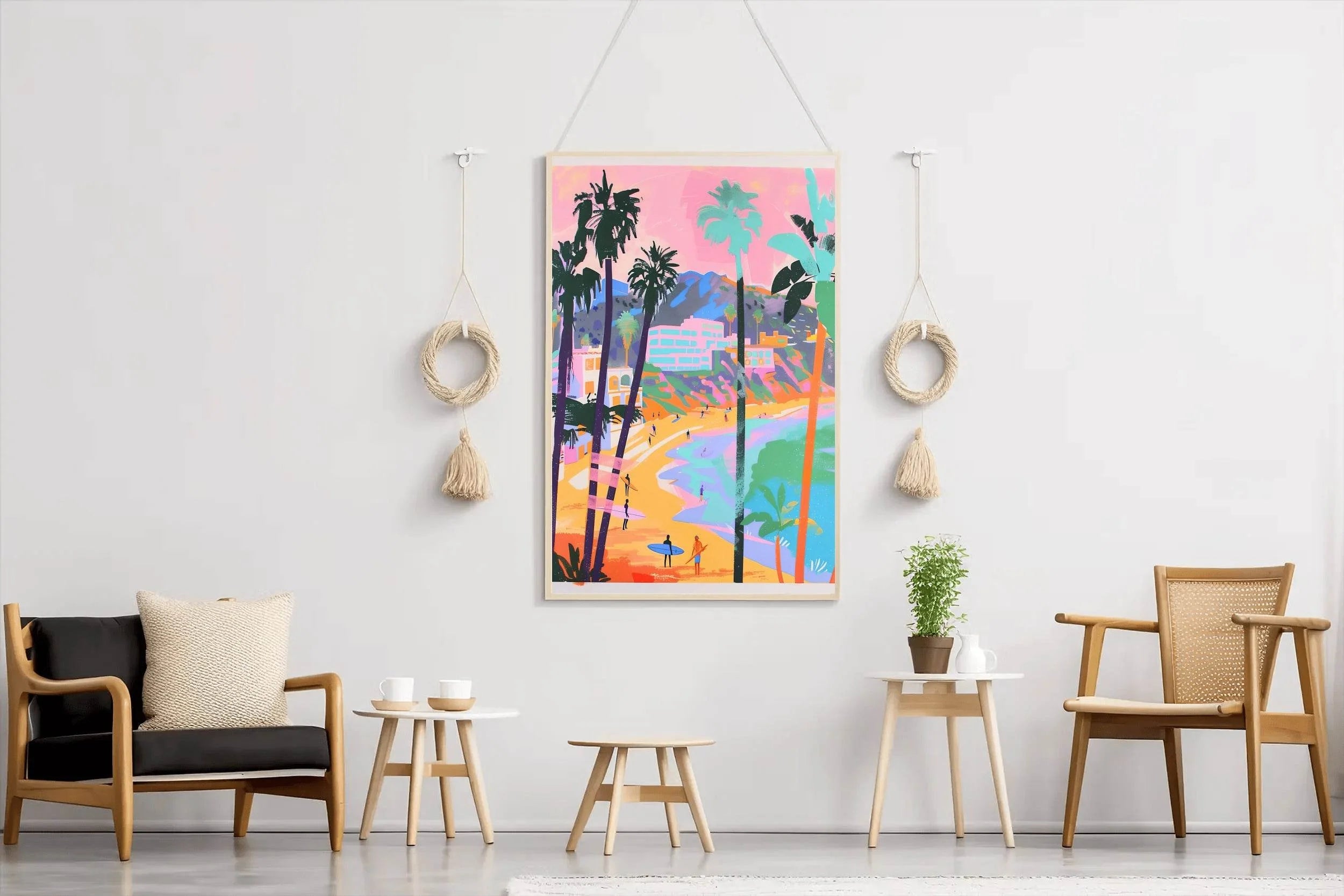Painting Palm Tree On The Beach Wall Art - beink online art store