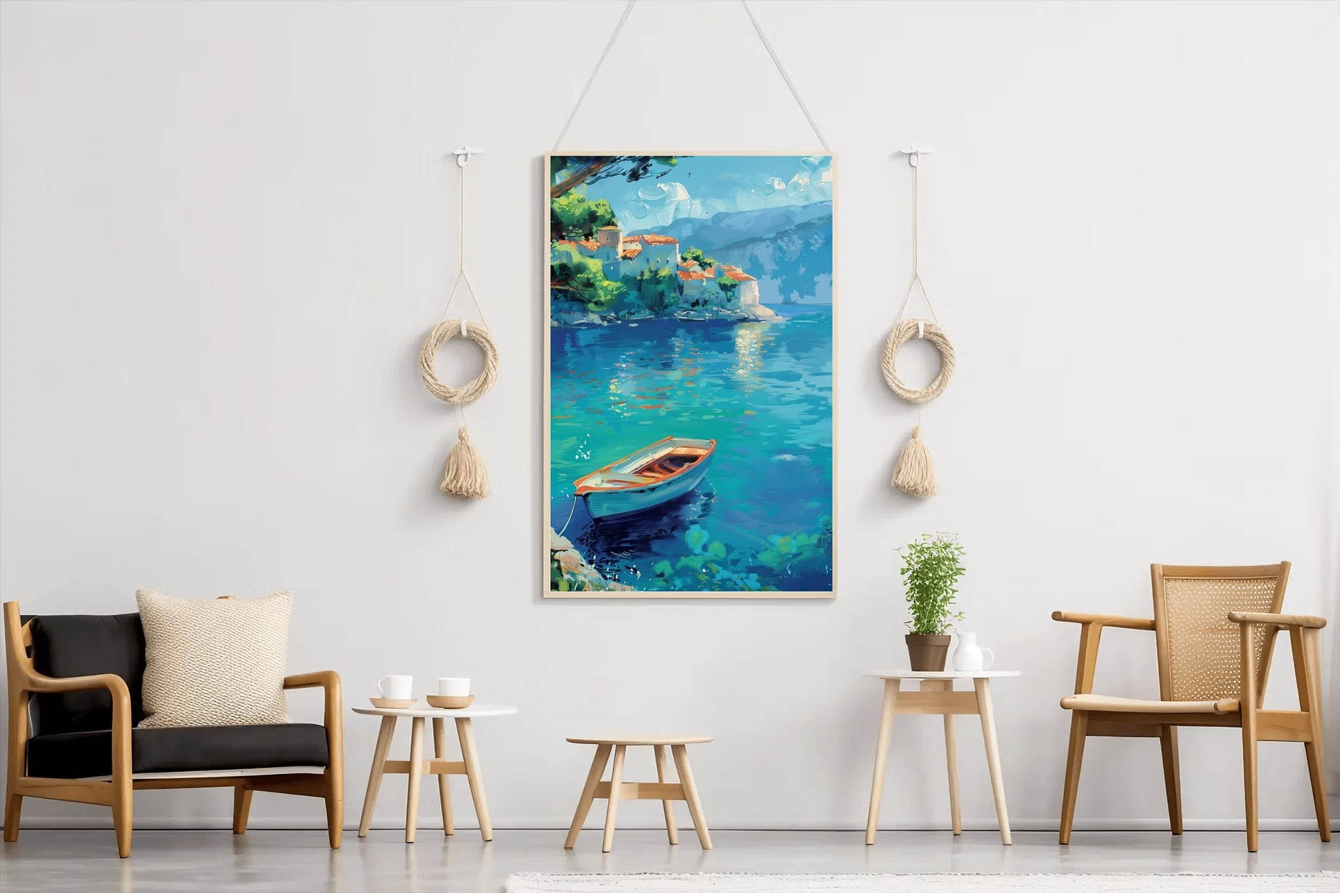 Small Boat in The River Wall Art - beink online art store