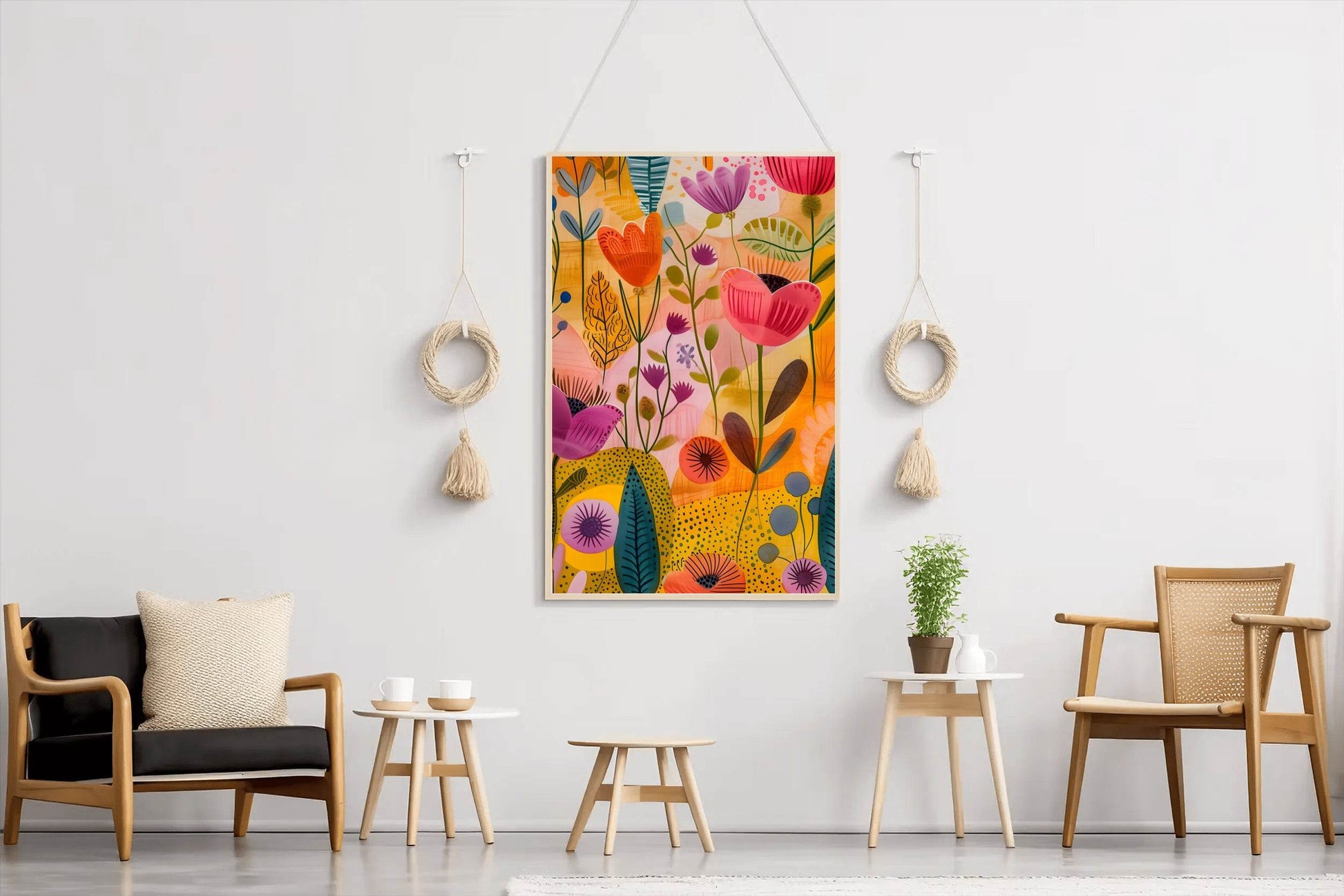 Illustration of Multicolor Flowers Digital Art - beink online art store
