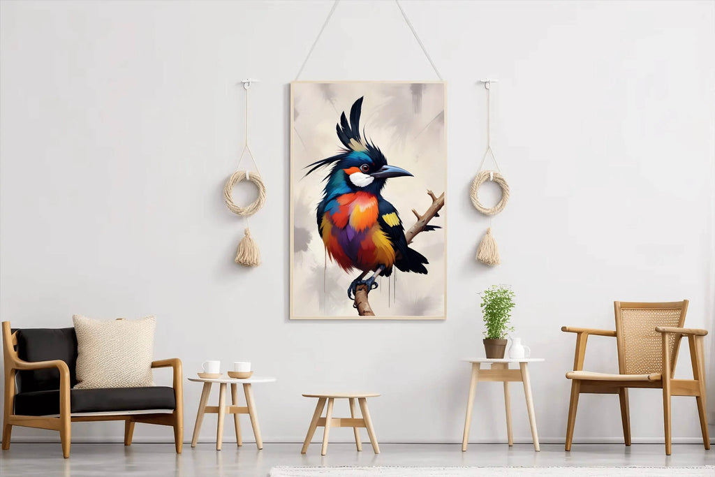 Watercolor Kingfisher Bird Wall Art - beink online art store