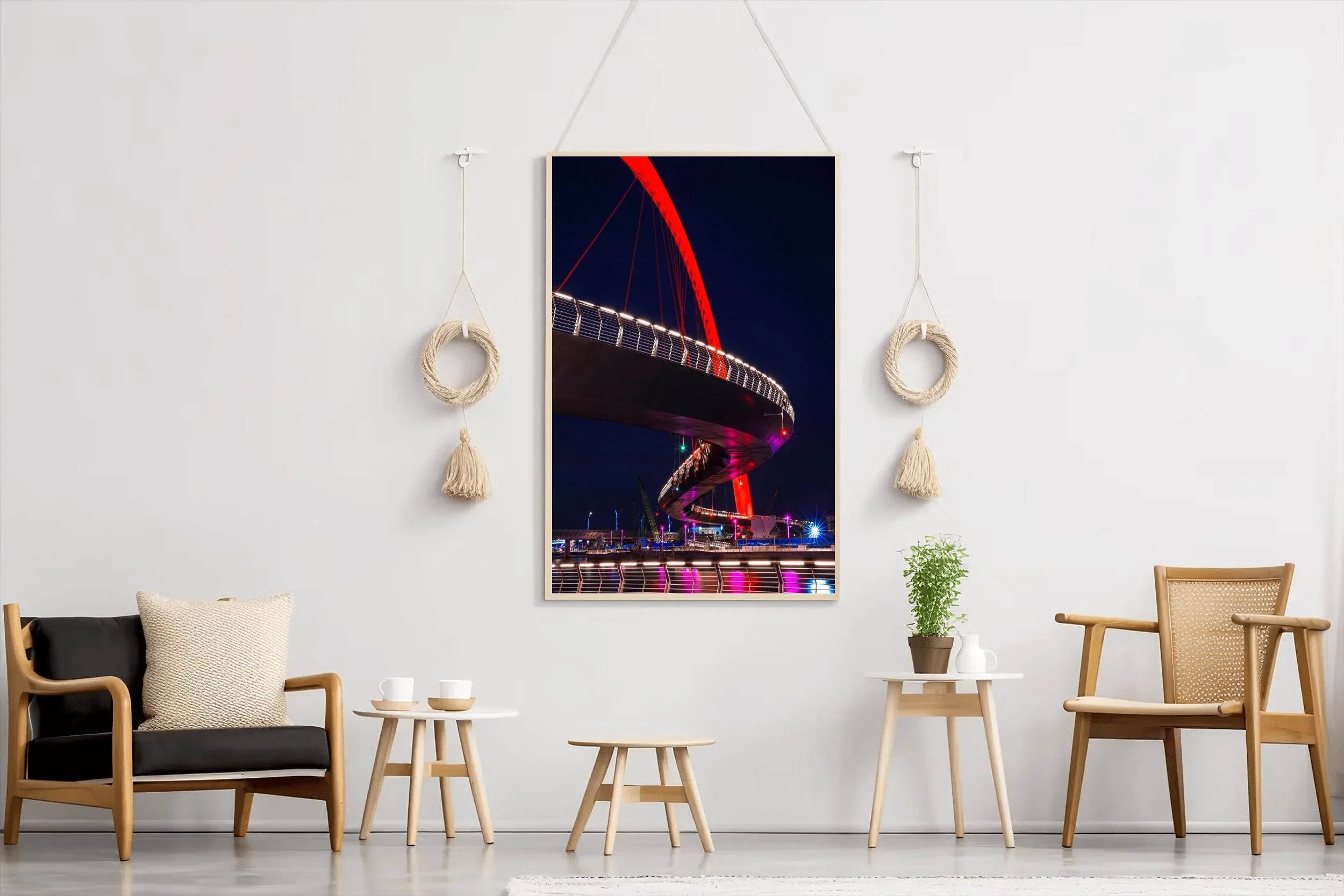 Neon Curved Bridge Wall Art - beink online art store