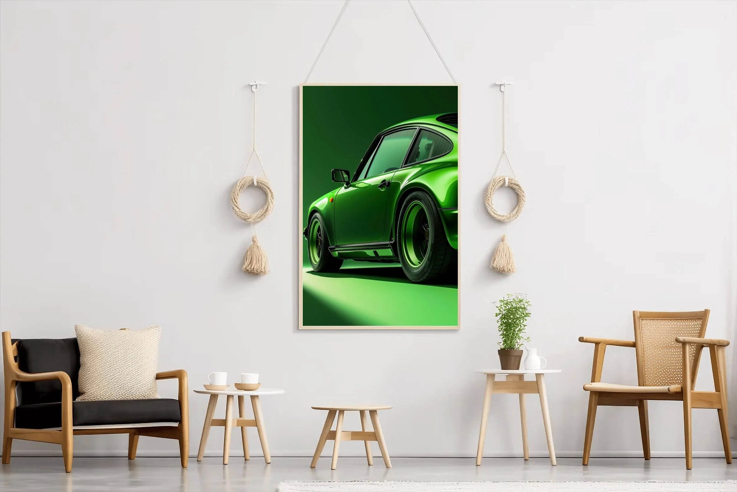 Porsche Carrera Coupe Green Wall Art - beink online art store