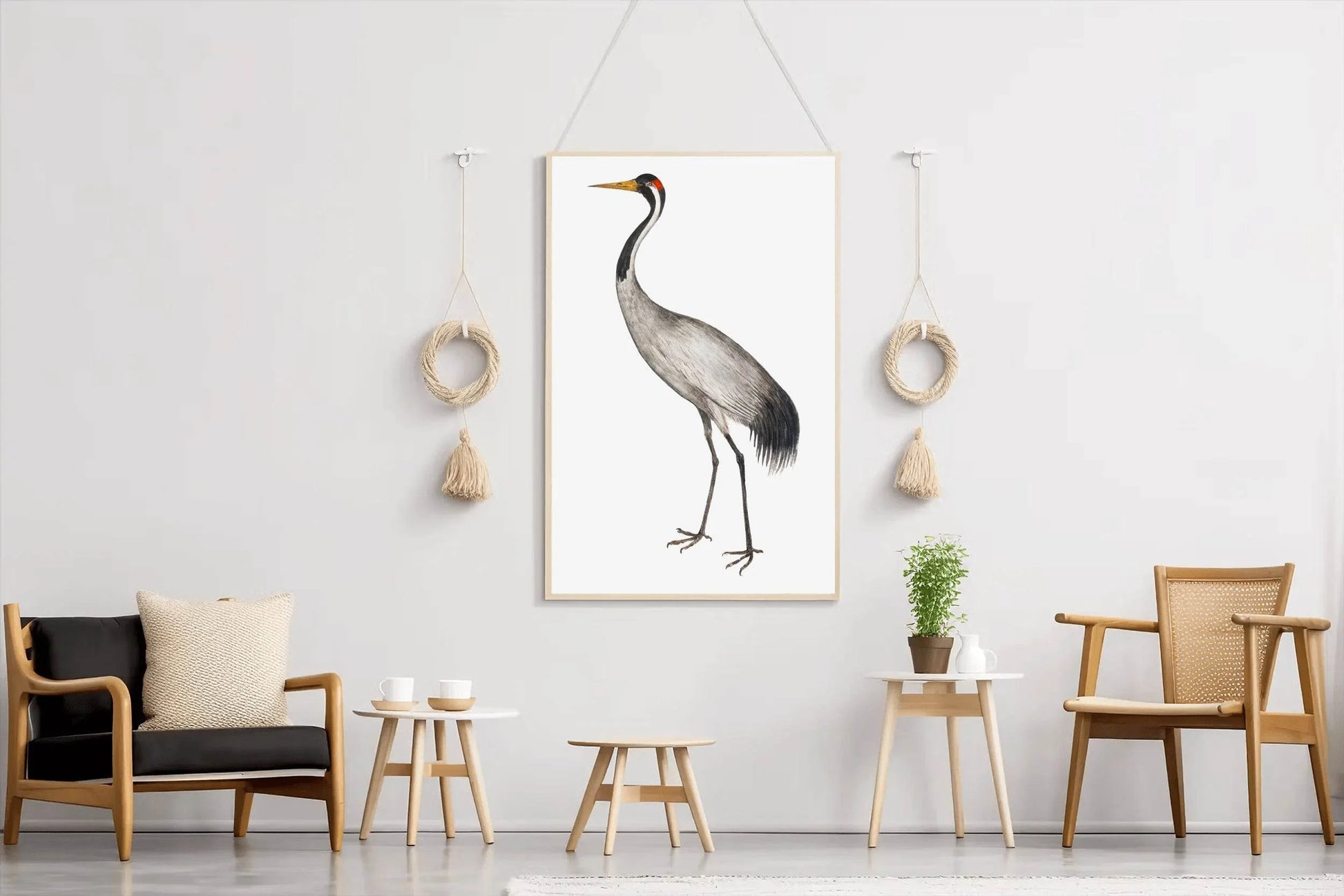 Vintage Style Common Crane Wall Art - beink online art store