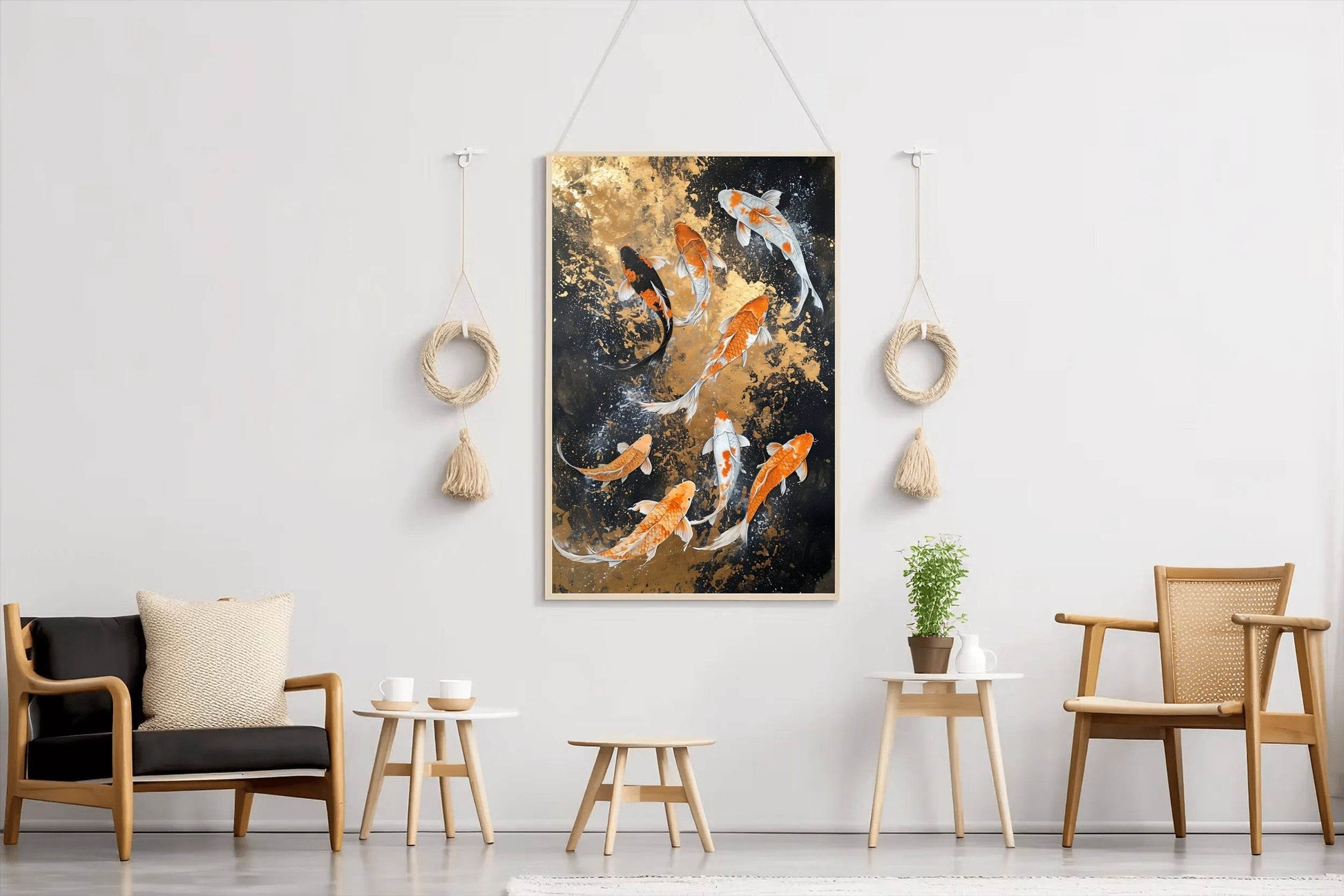 Realistic Koi Fish Painting Wall Art - beink online art store