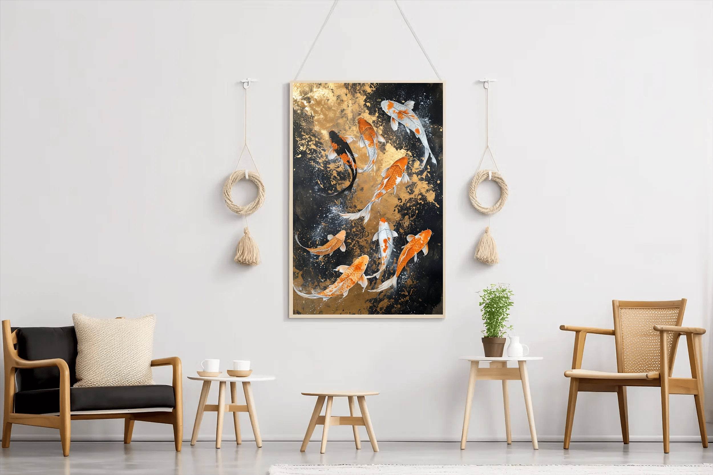 Realistic Koi Fish Painting Wall Art - beink online art store