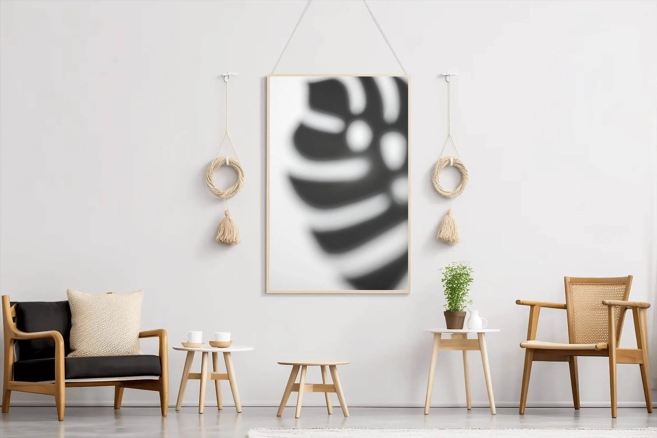 Zebra Footprint Black & White Wall Art - beink online art store