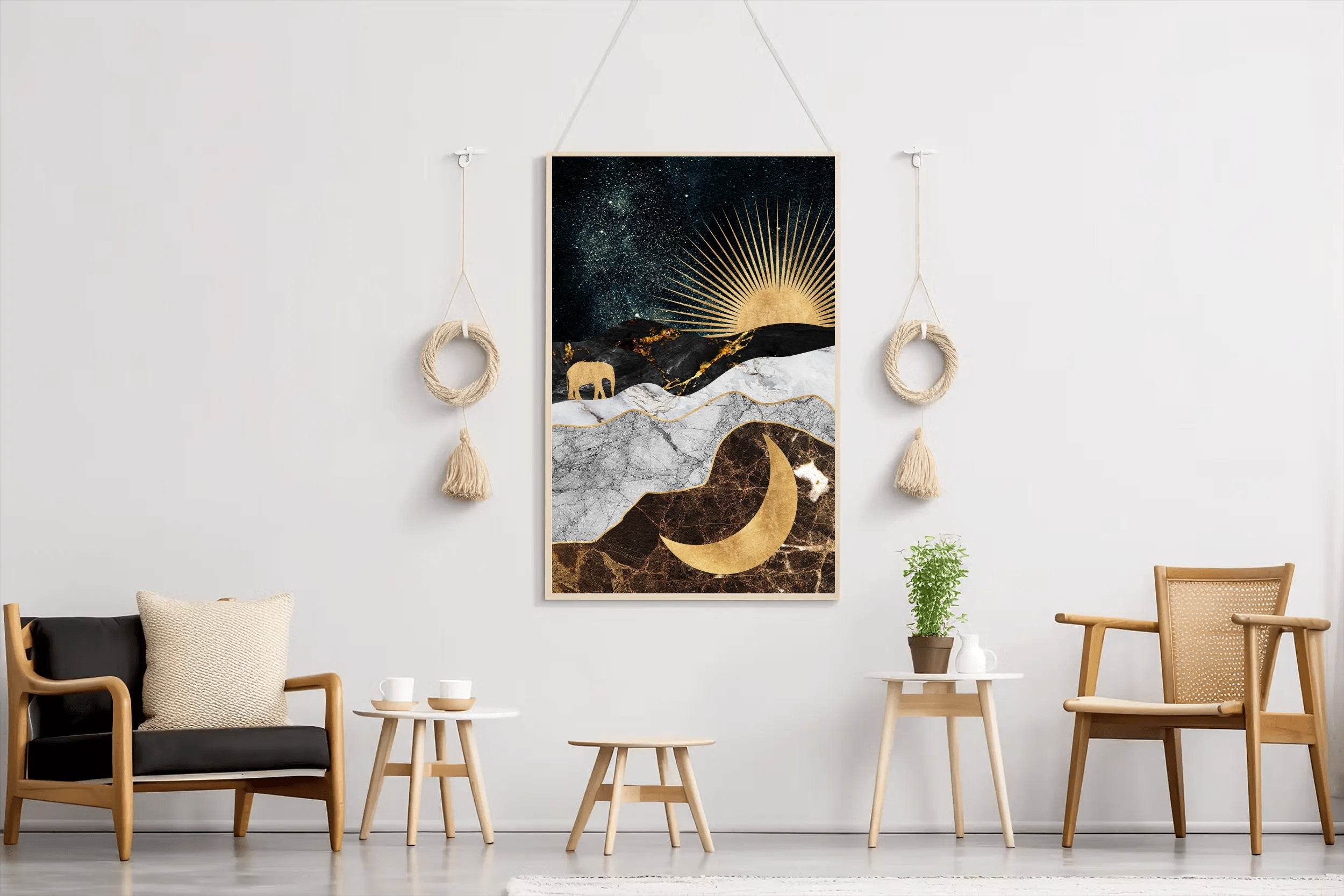 Lunar Sunrise Modern Wall Art - beink online art store