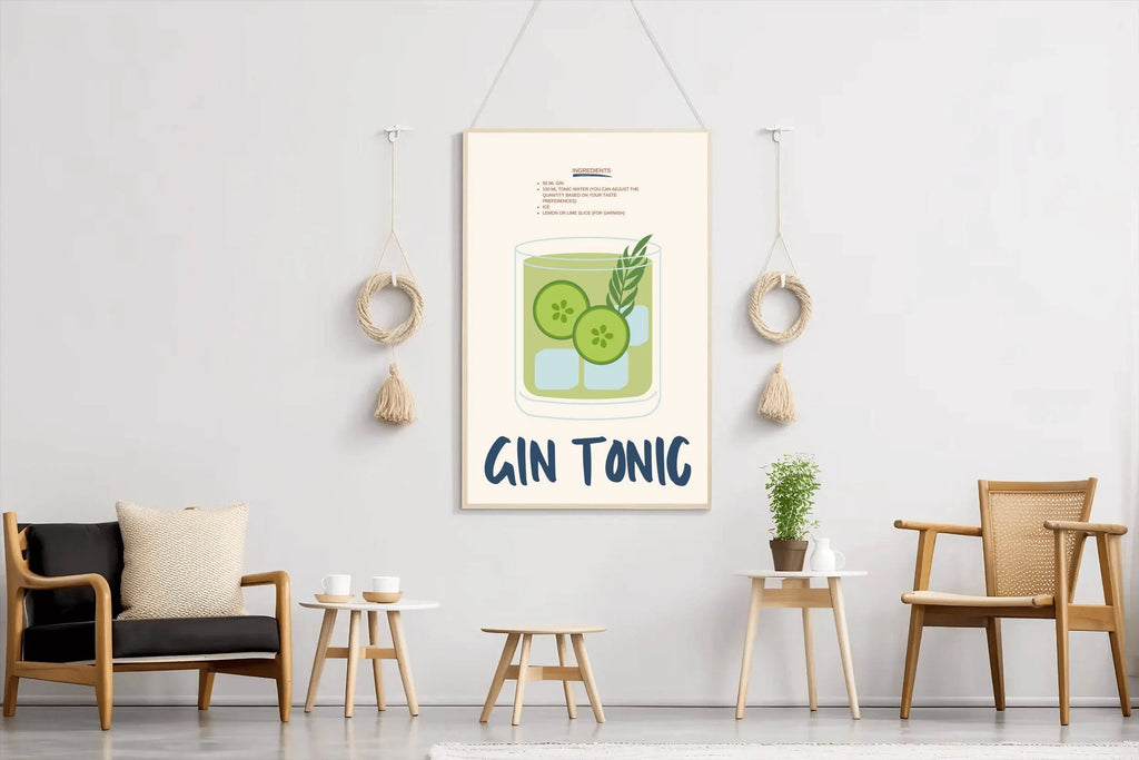 Gin and Tonic Cocktail Wall Art - beink online art store