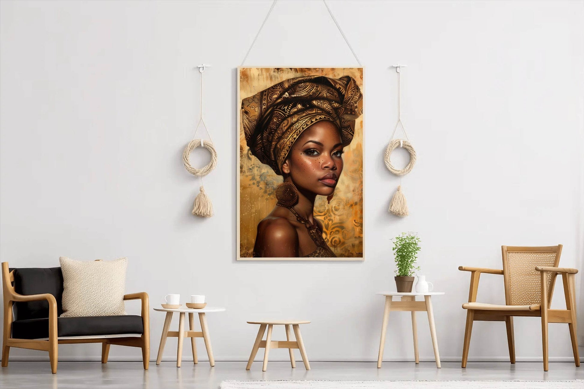 Beautiful Black Woman Wall Art - beink online art store