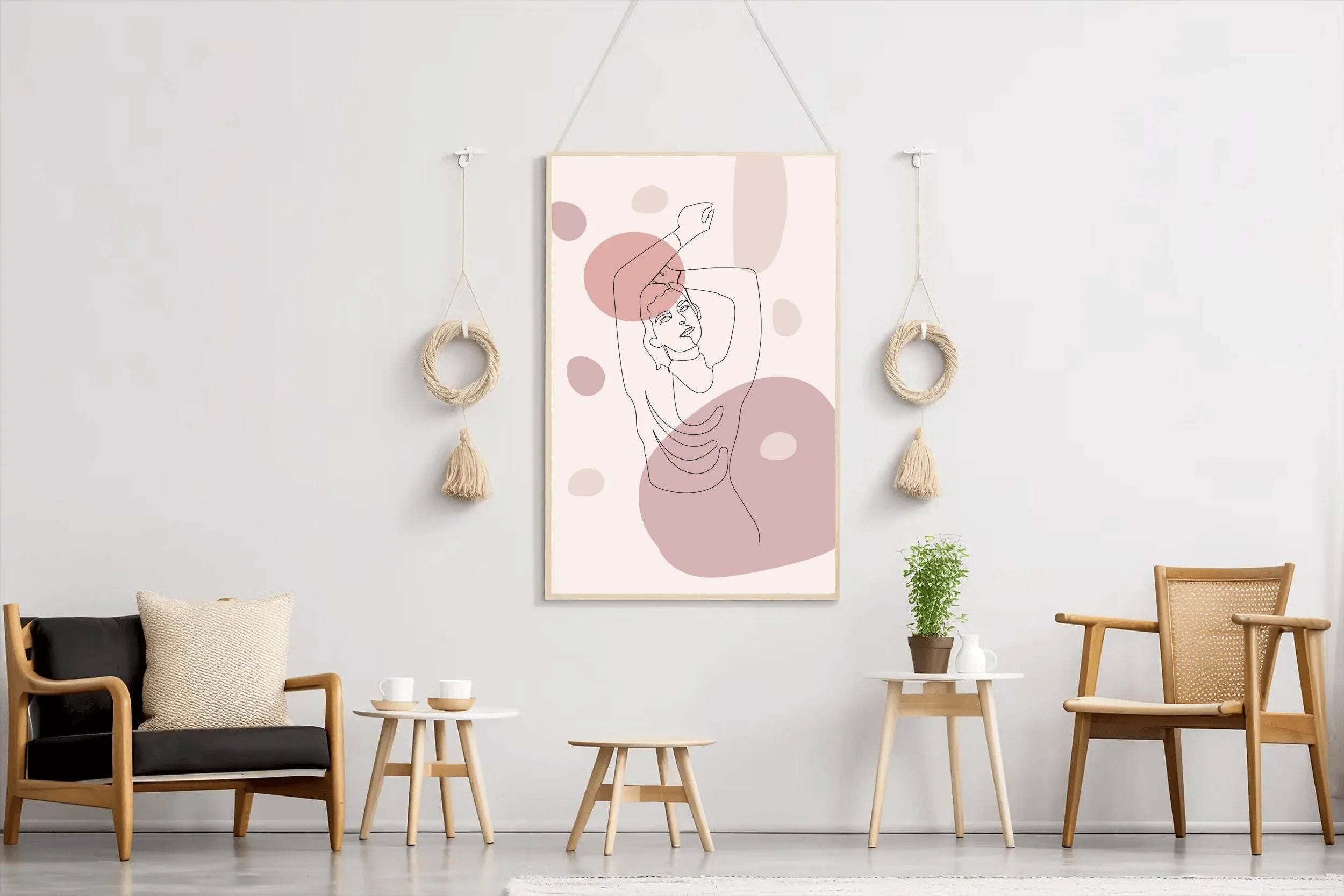Bust Painting of Beautiful Woman Wall Art - beink online art store