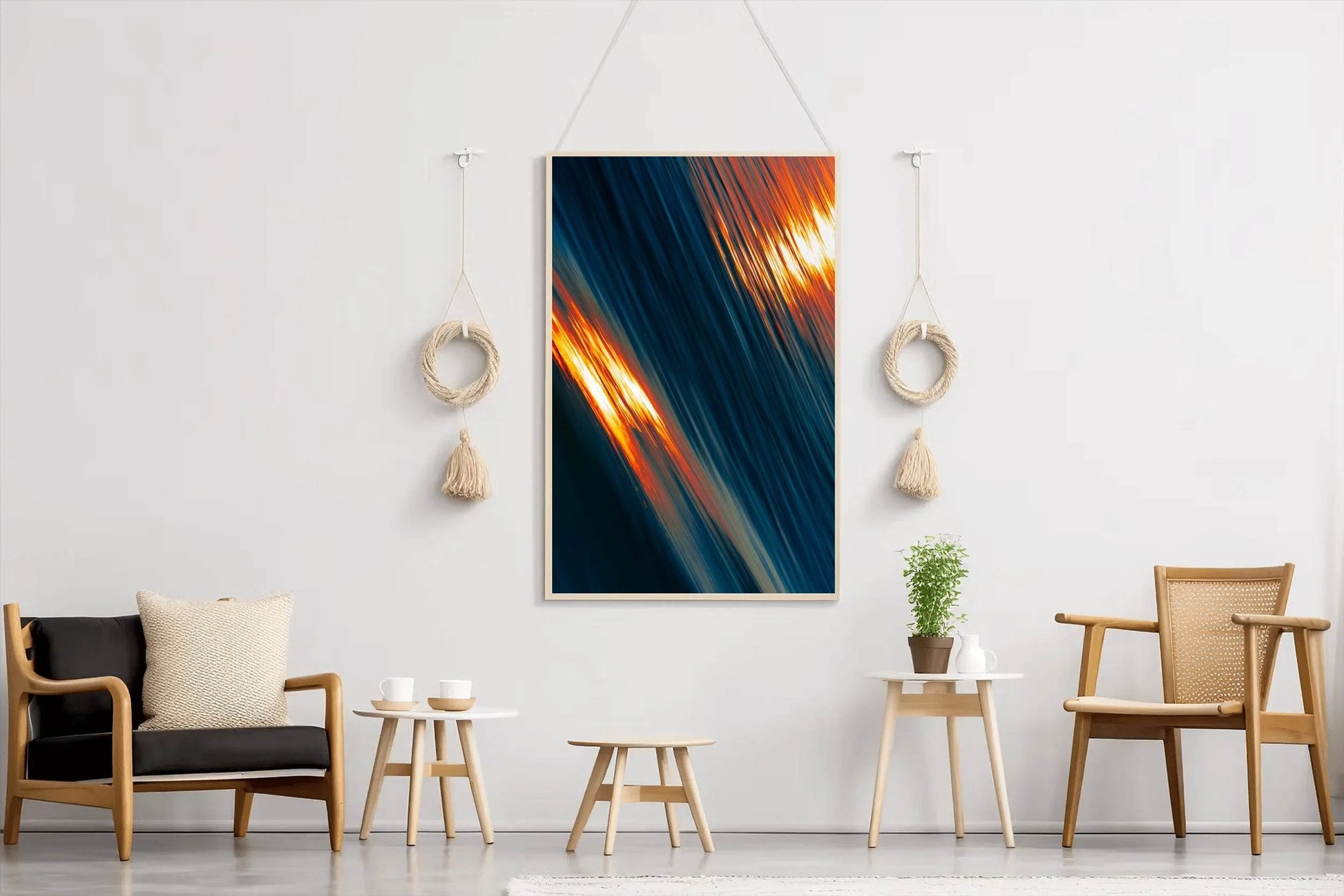 Stripe Shinny Lines Abstract Wall Art - beink online art store