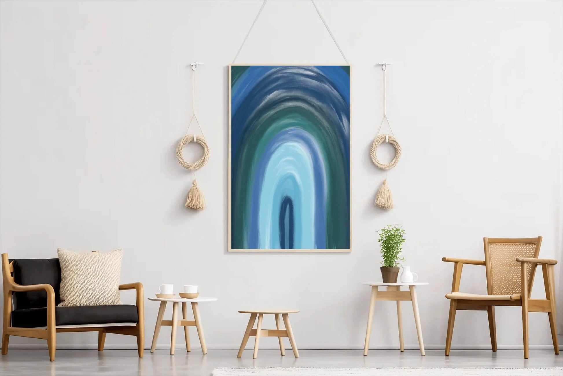 Arched Blue Vault Painting Wall Art - beink online art store