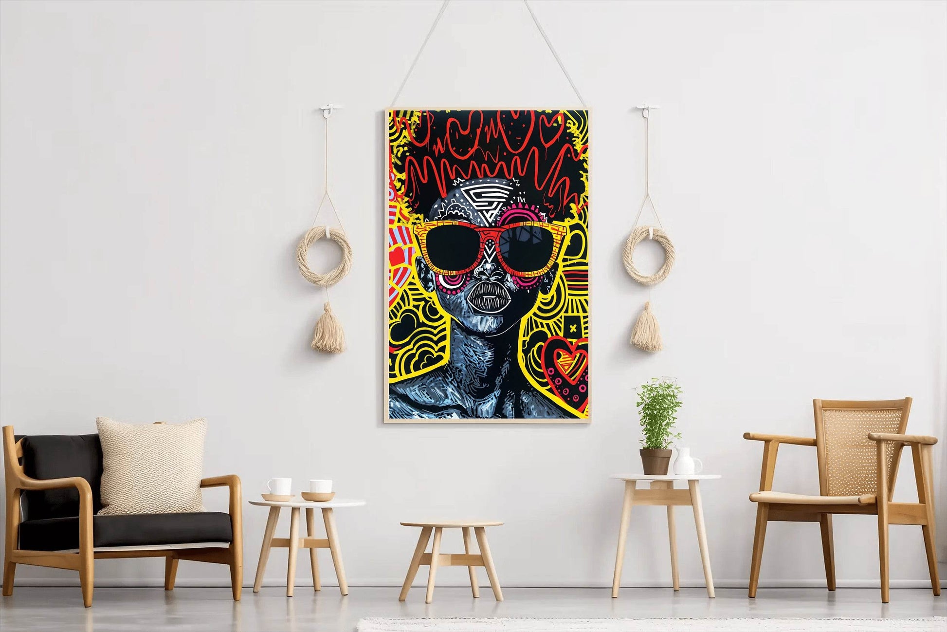 Funky Afro Wall Art - beink online art store