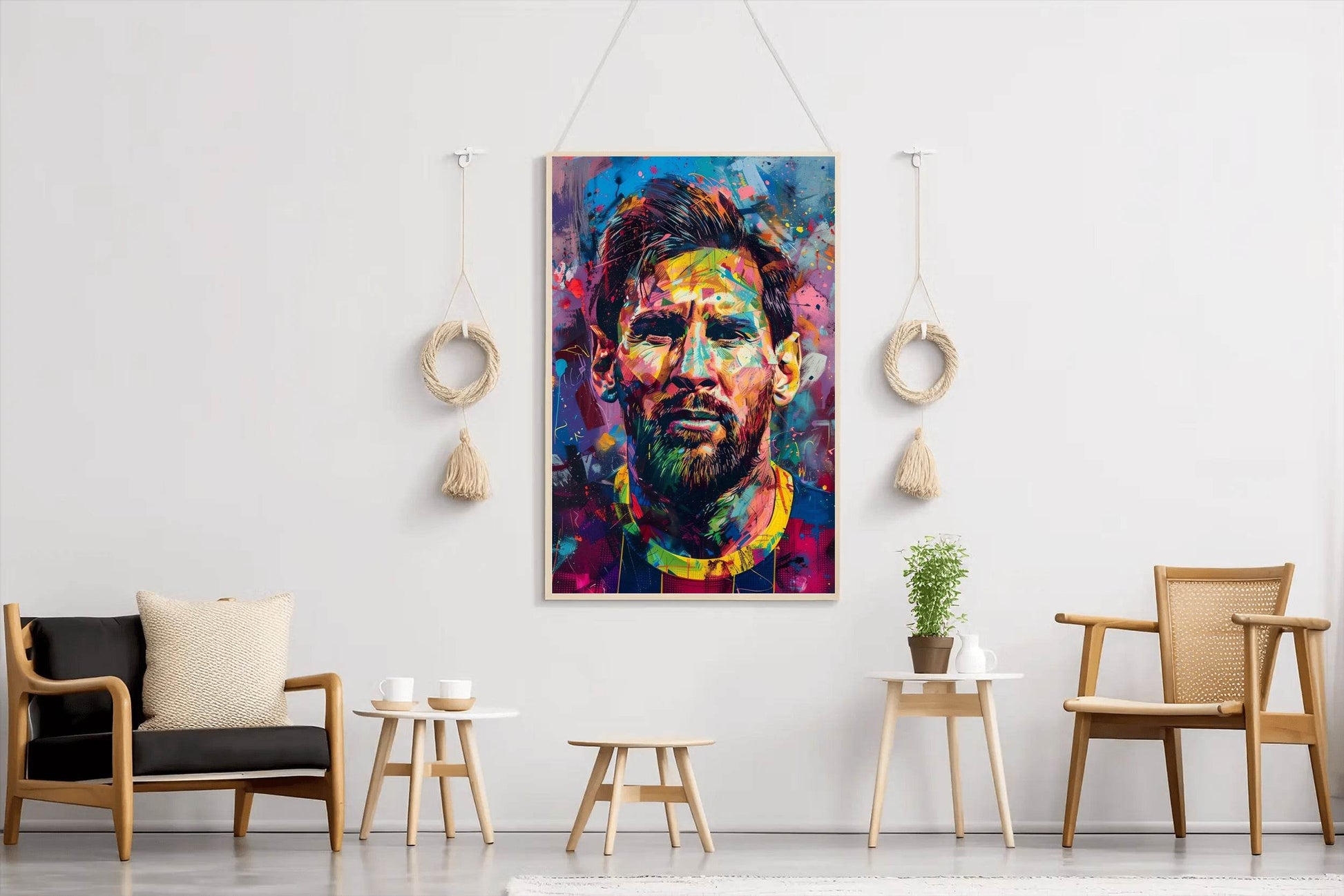 Lionel Messi Colorful watercolor painting Wall Art - beink online art store