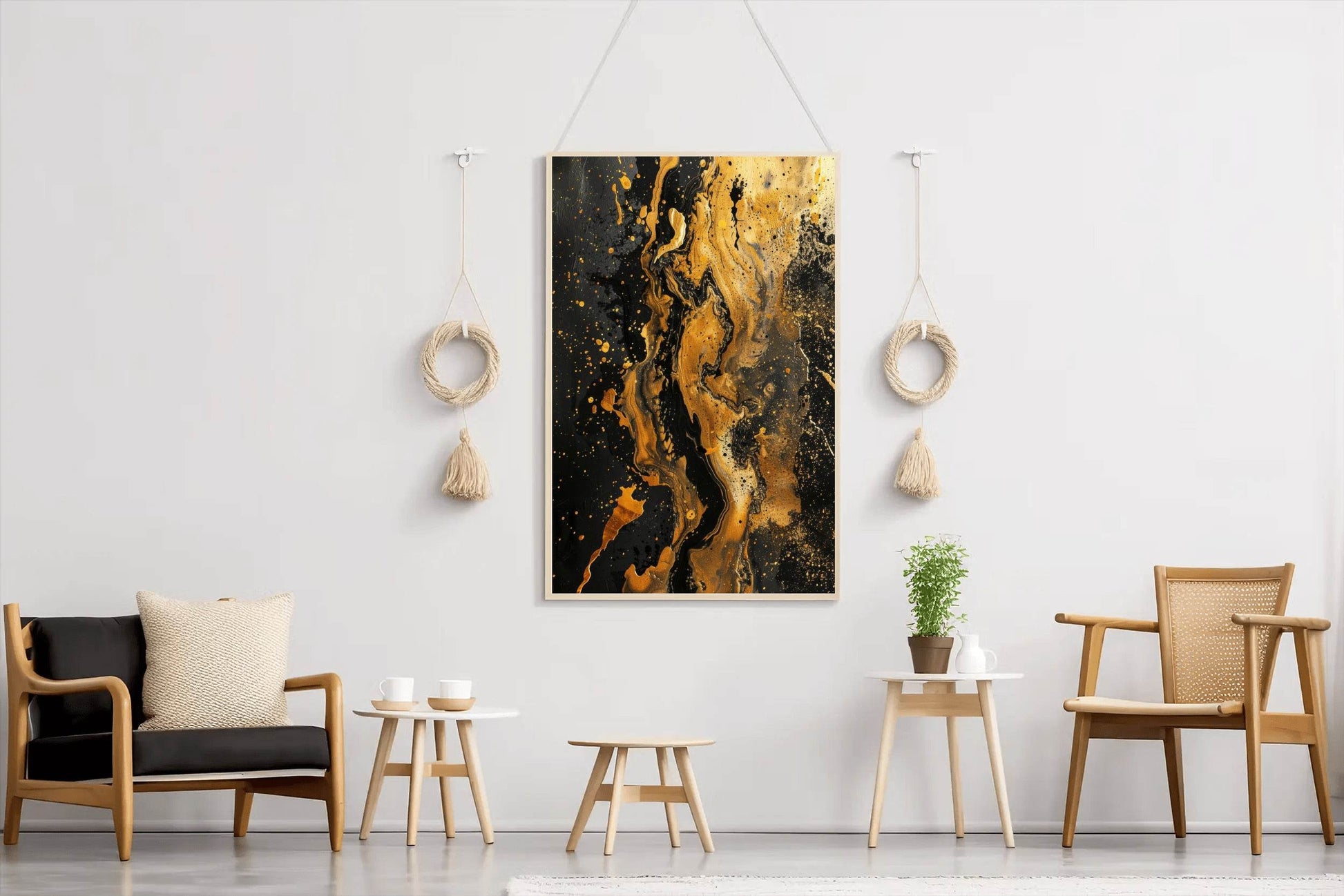 Luxury Marble Background With Gold Wall Art - beink online art store