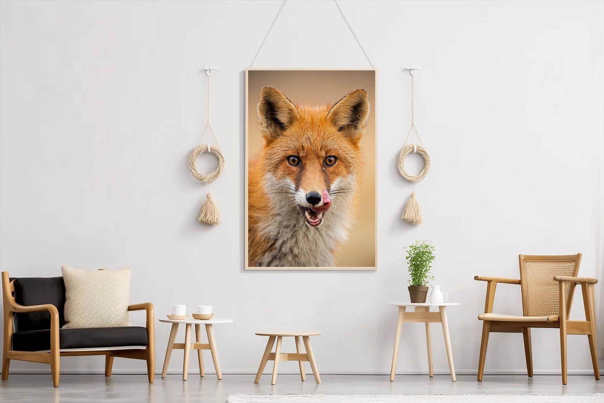 Japanese Red Fox Animal Wall Art - beink online art store