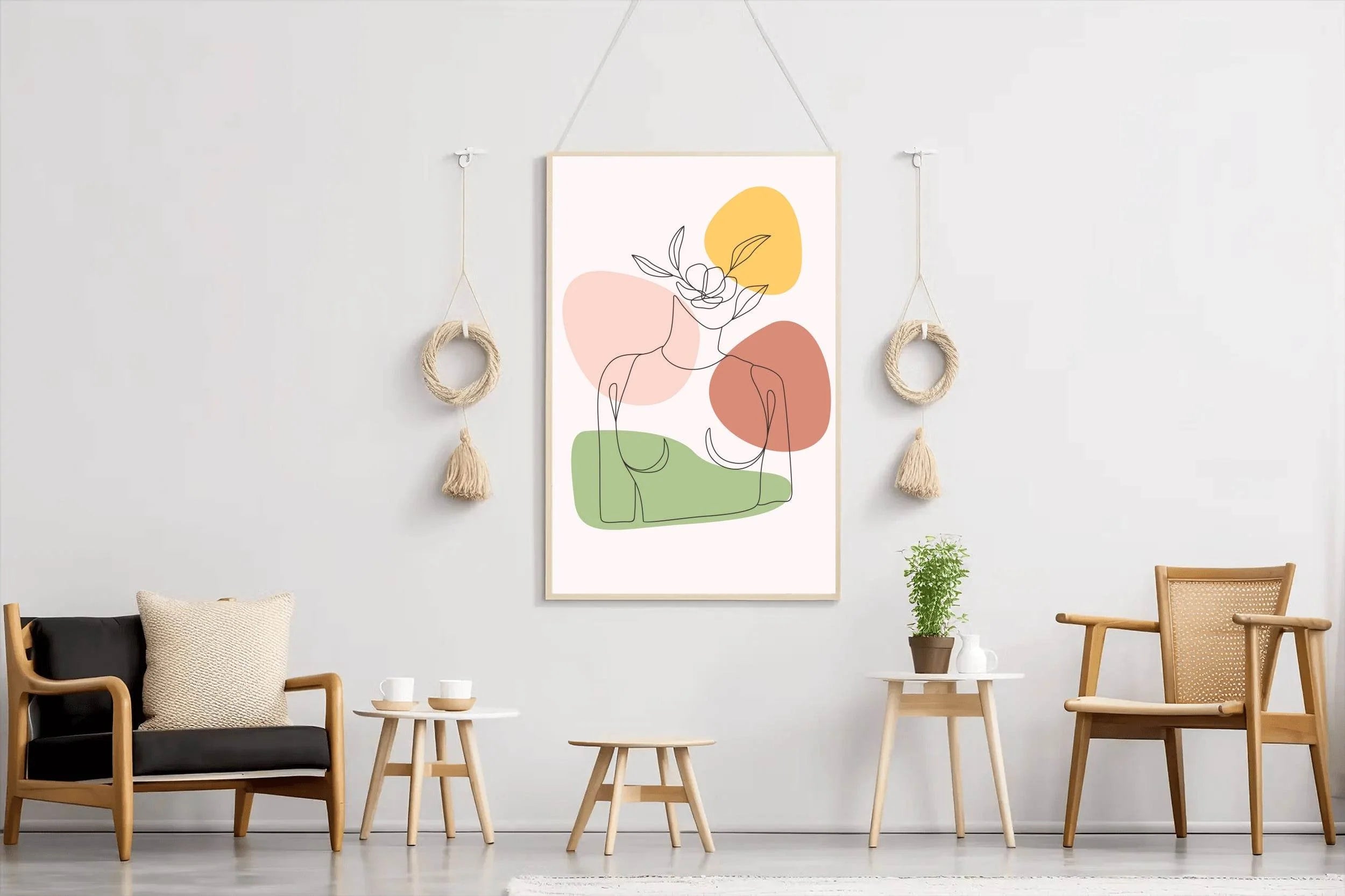 Minimal Female Torso Design Wall Art - beink online art store