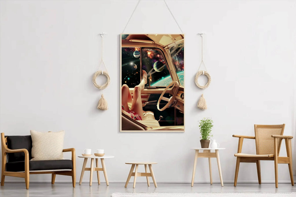 View Of Space From Inside The Car Wall Art - beink online art store