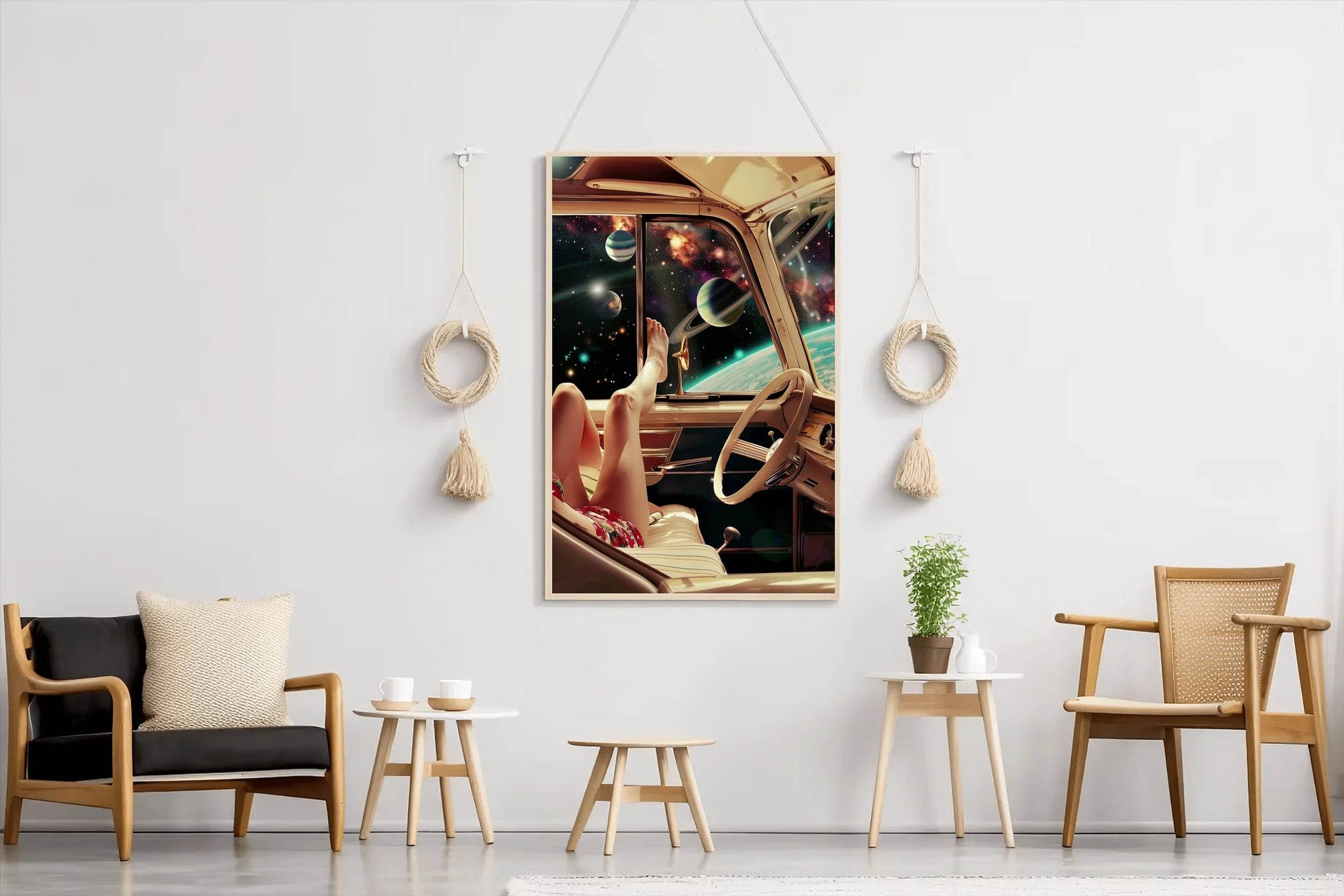 View Of Space From Inside The Car Wall Art - beink online art store