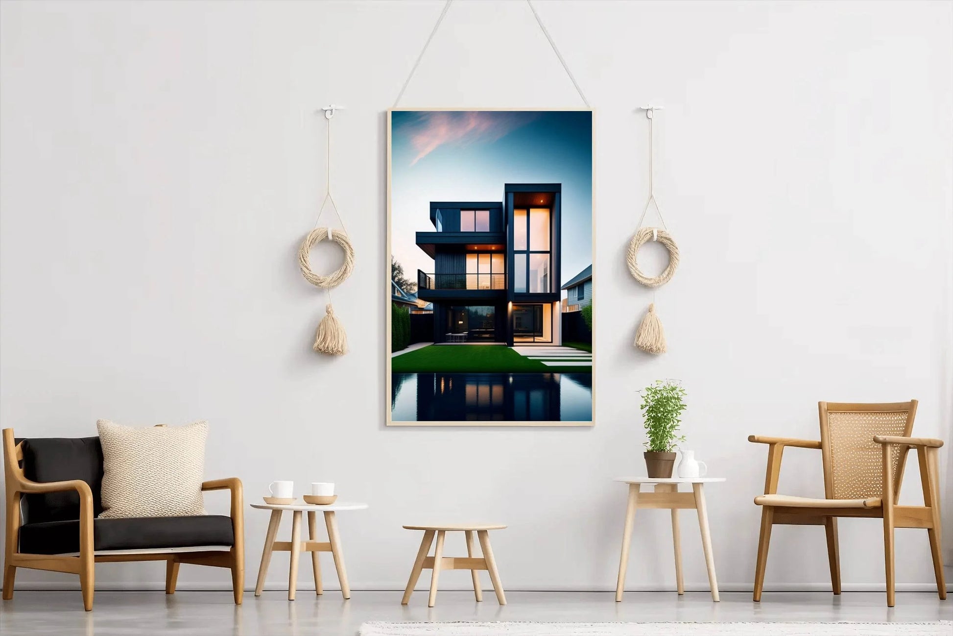 Brutalist Villa Architecture Wall Art - beink online art store