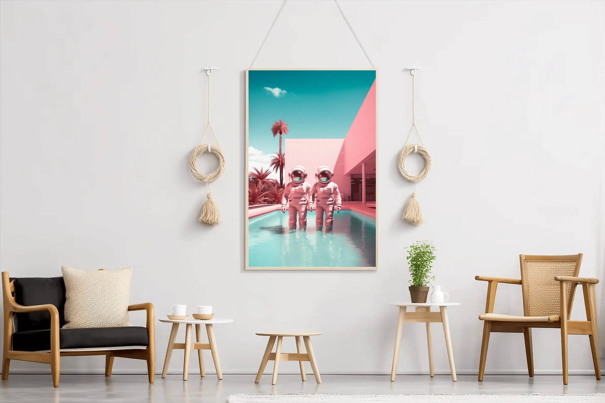 Astronaut diving in swimming pool Wall Art - beink online art store