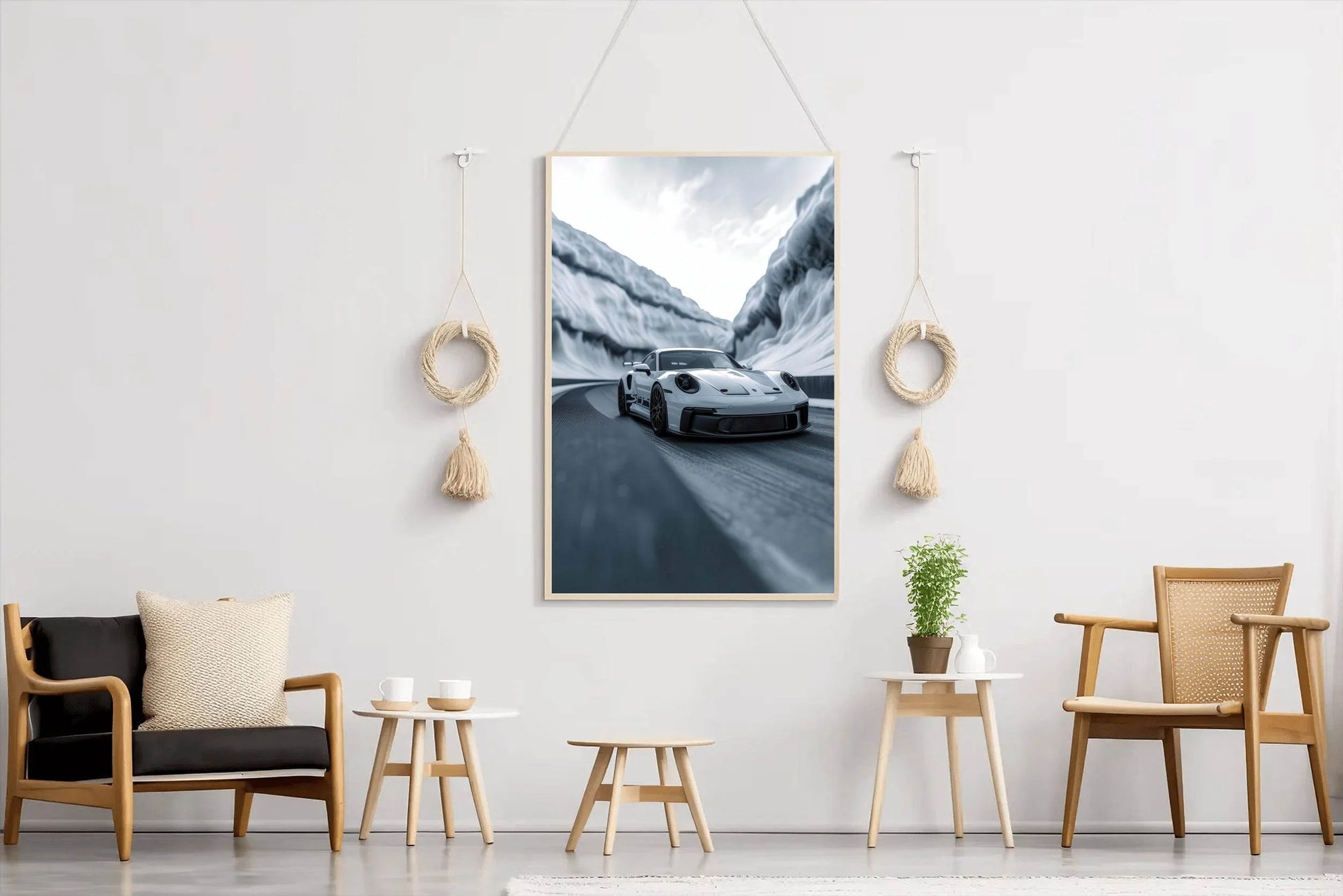 Porsche 992 GT3 White Wall Art - beink online art store