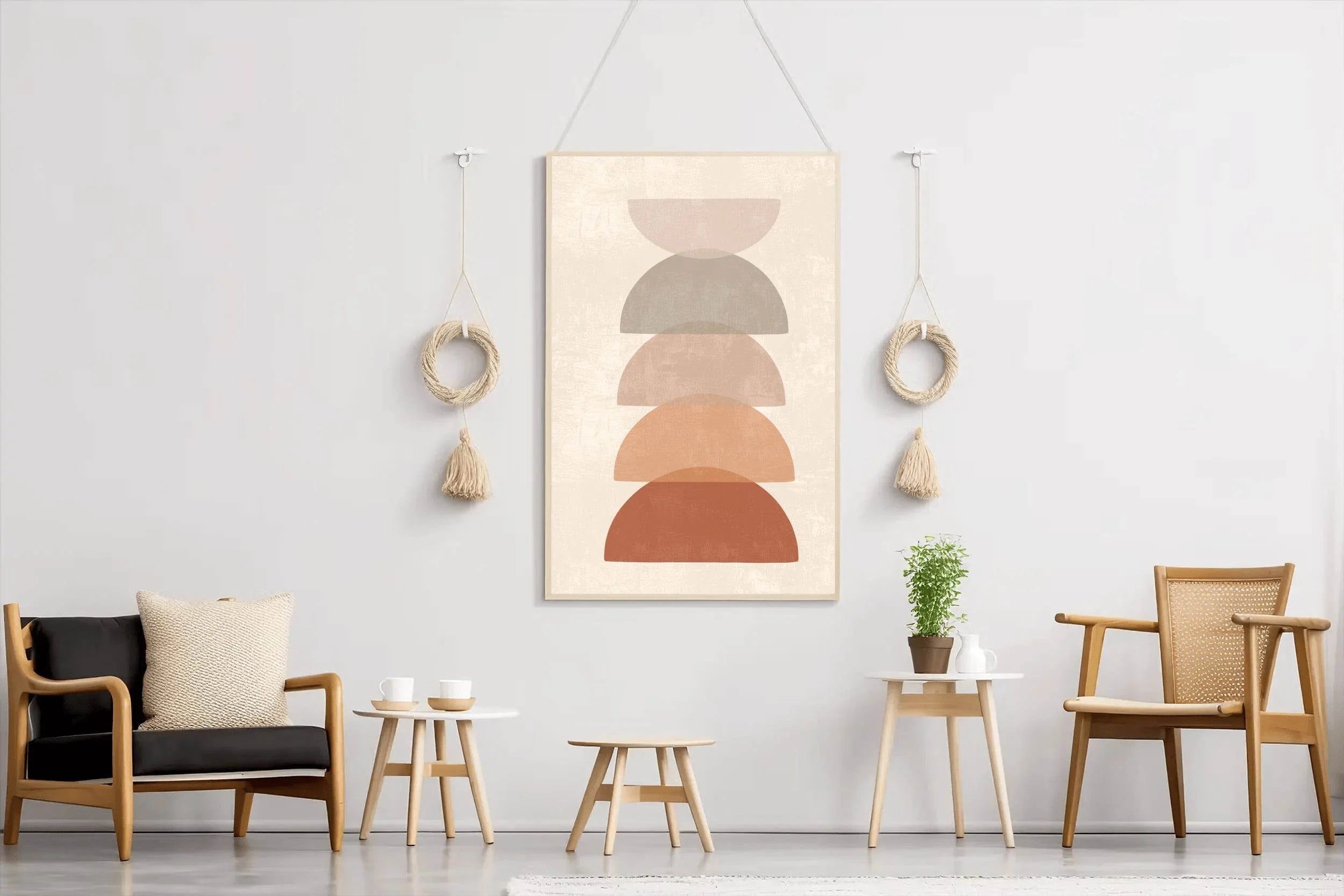 The Balance of Half Circle Stones Wall Art - beink online art store