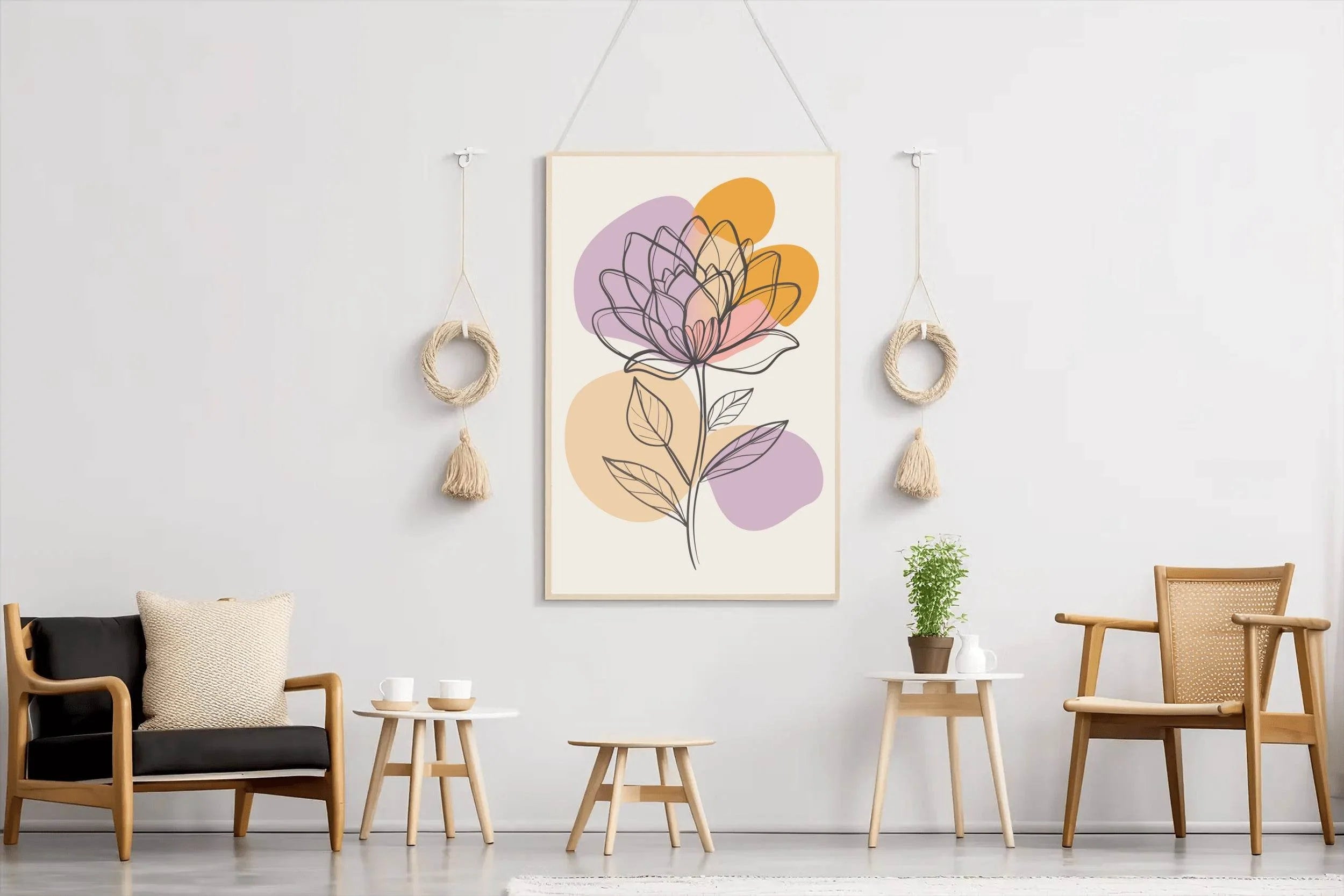 Jasmine Flower Painting Wall Art - beink online art store