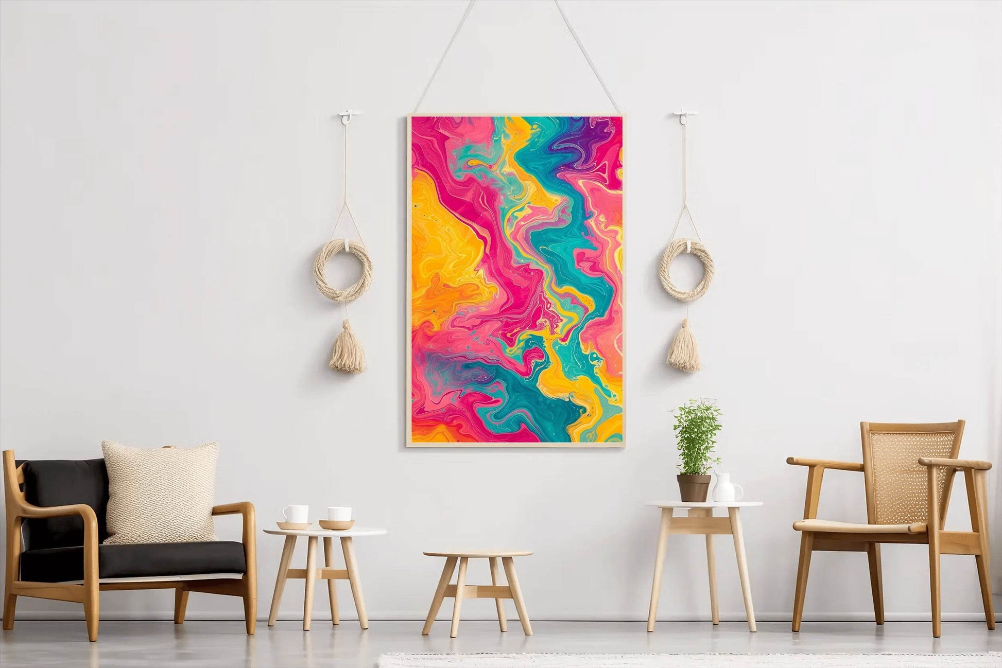 Vibrant Colorful Gradient Design Digital Art - beink online art store