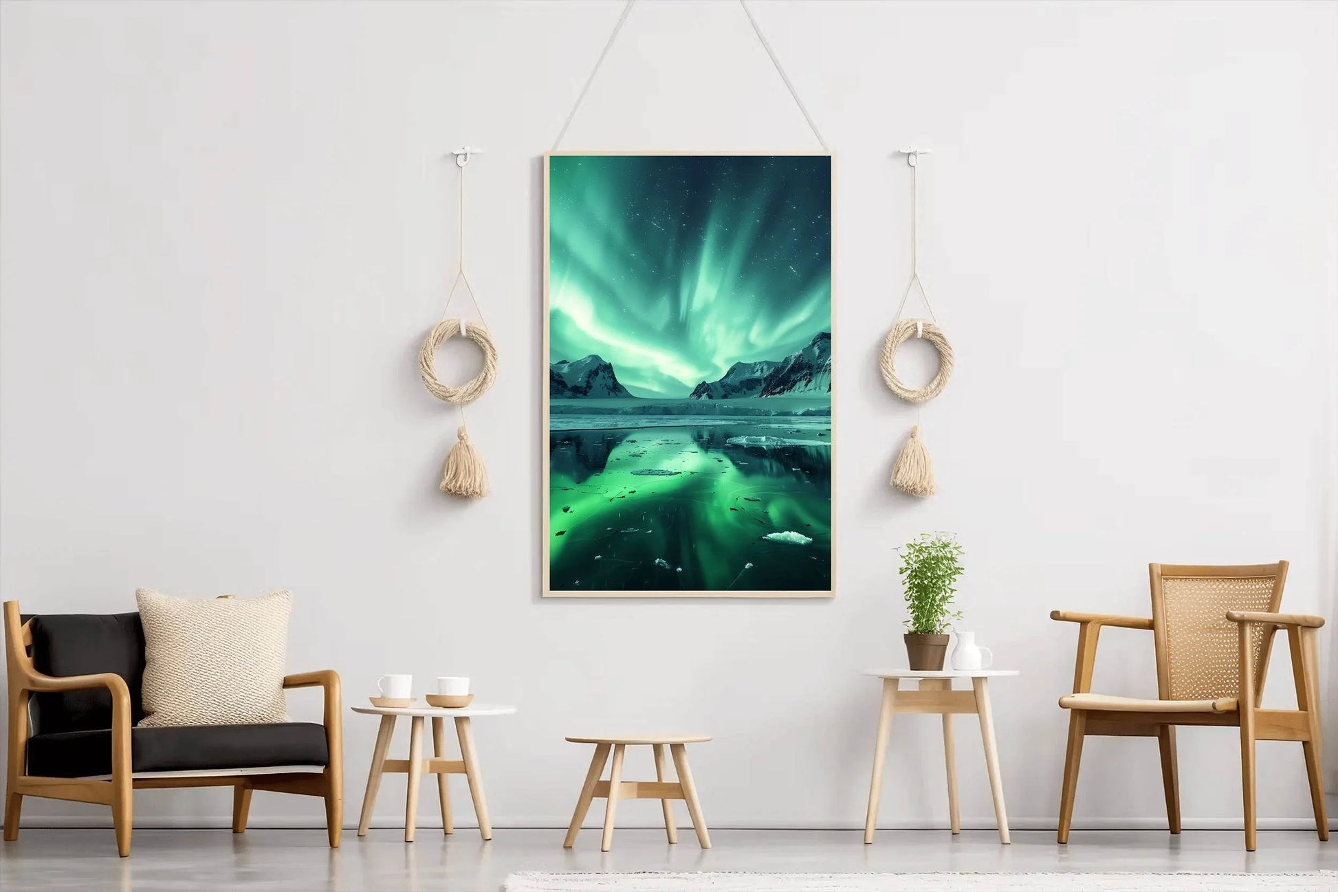 Master Flame Northern Lights Aesthetic Wall Art - beink online art store