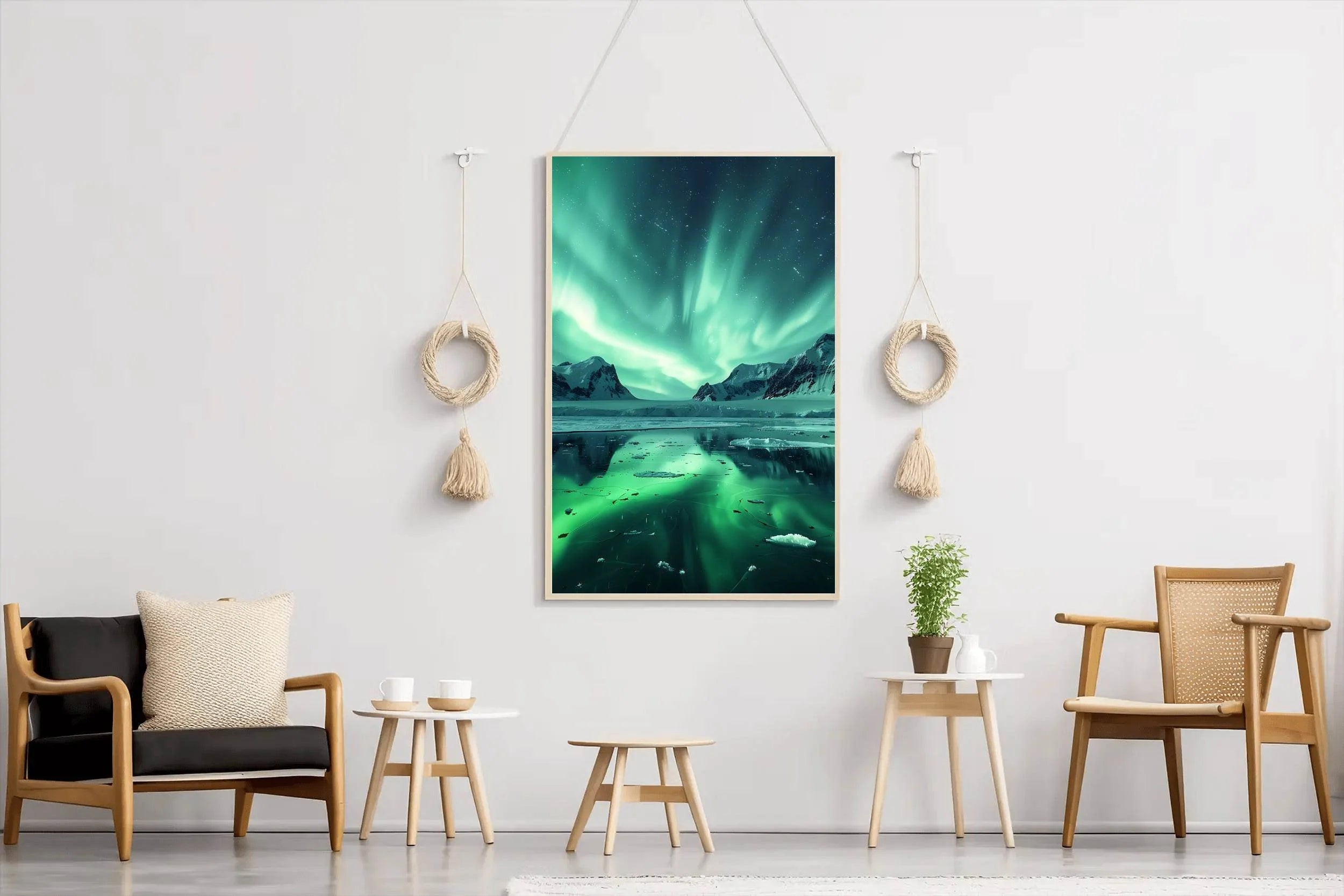 Master Flame Northern Lights Aesthetic Wall Art - beink online art store