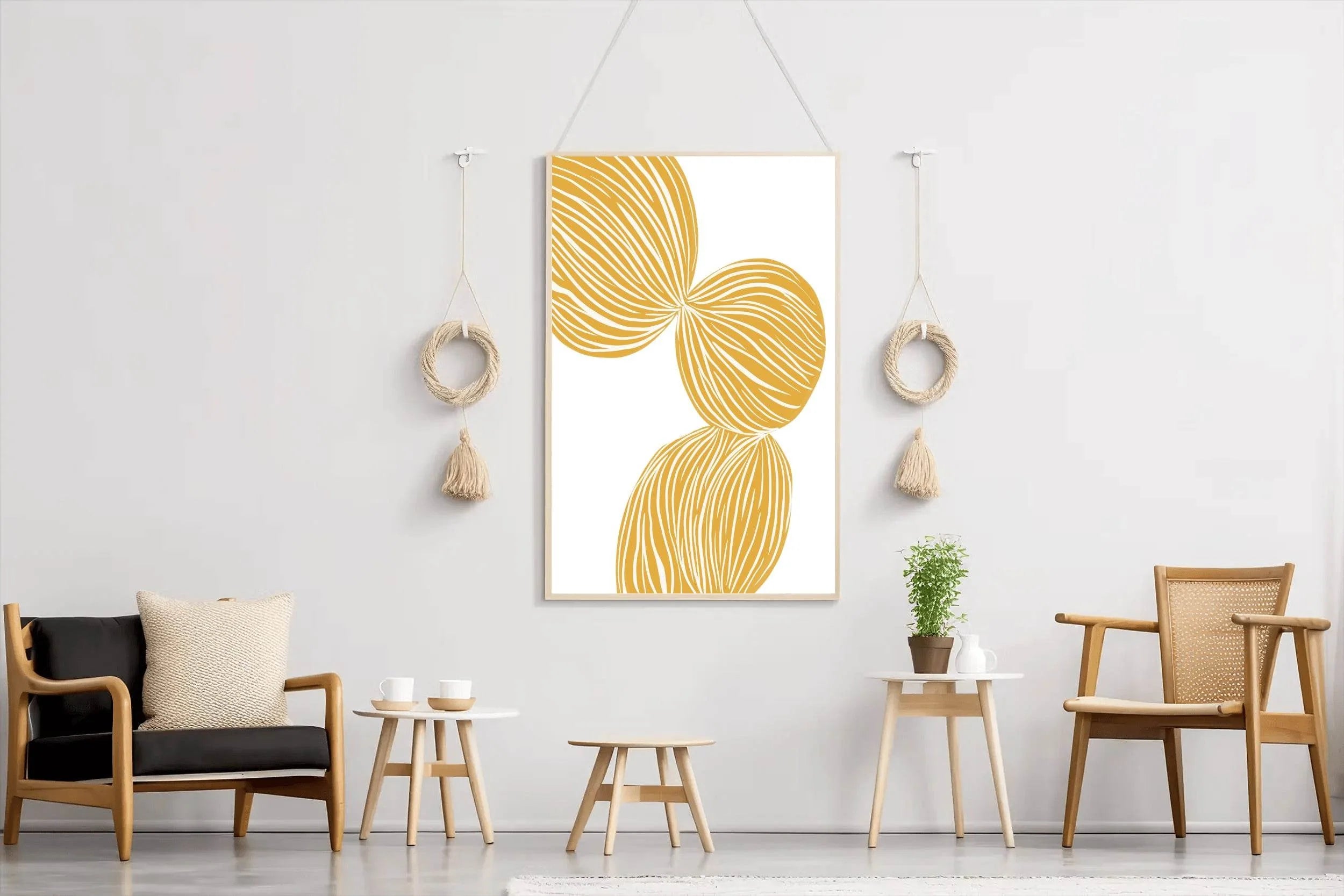Yellow Braid Wall Art - beink online art store