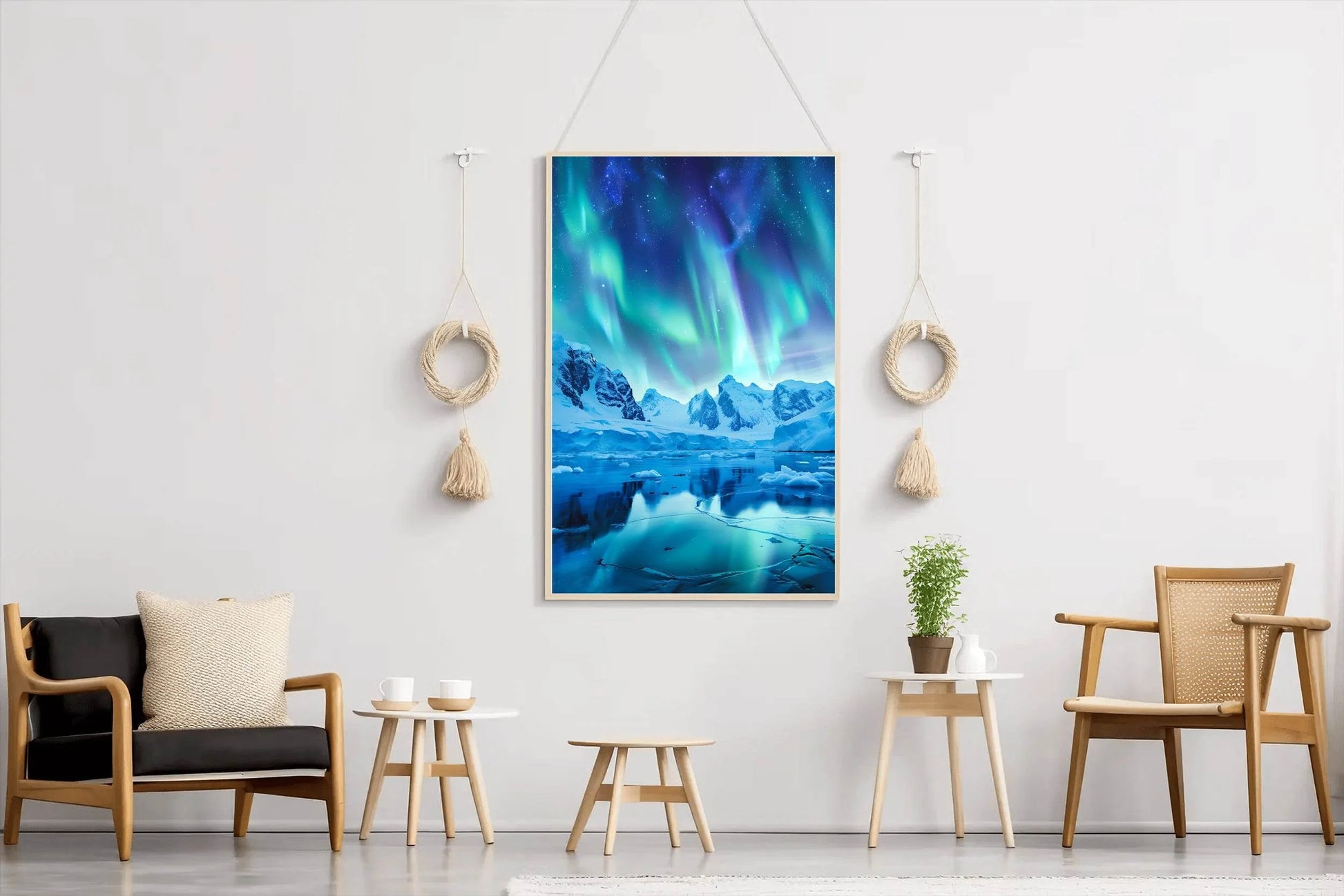 Arctic Aurora Reflection Wall Art - beink online art store