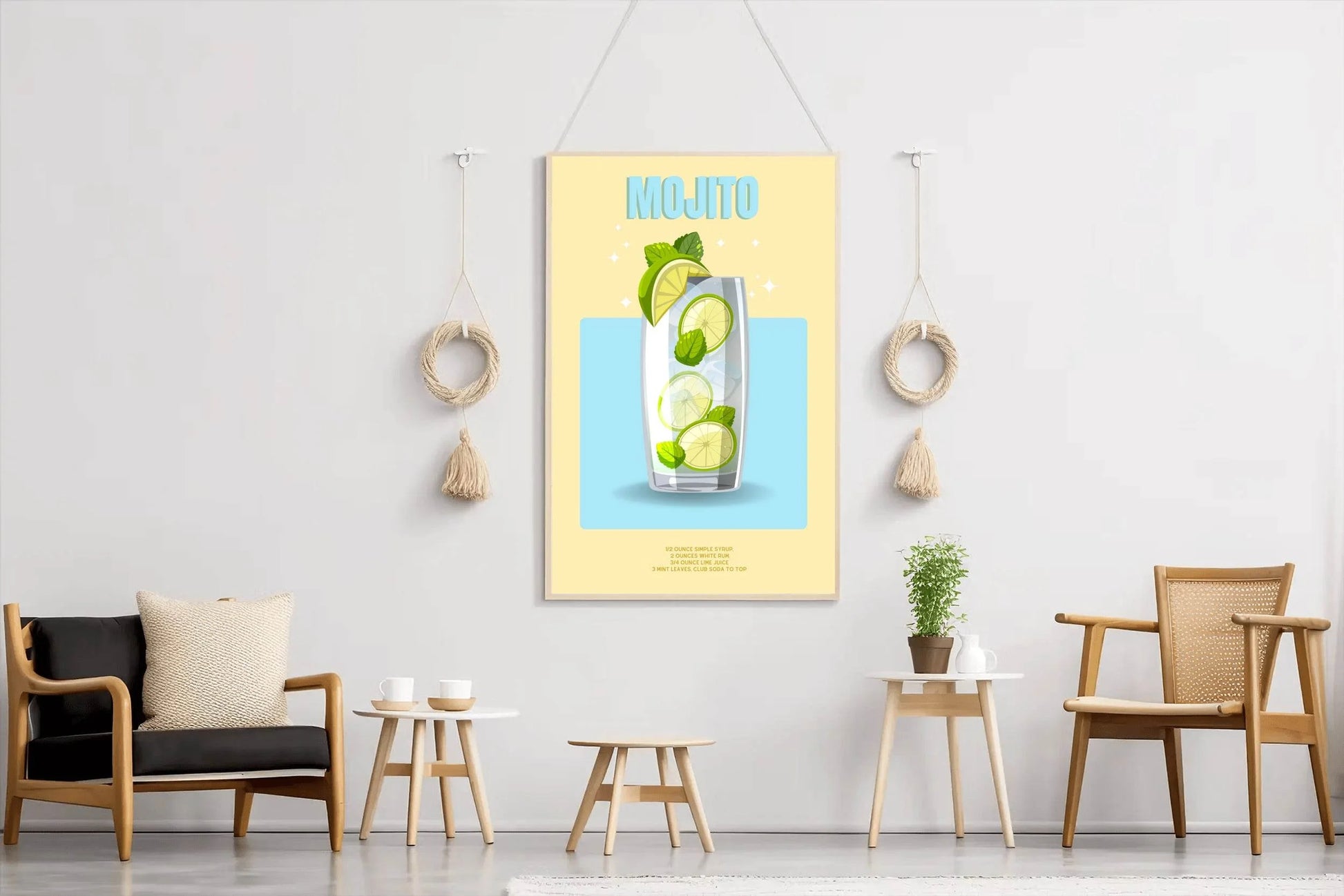 Mojito Cocktail Wll Art - beink online art store