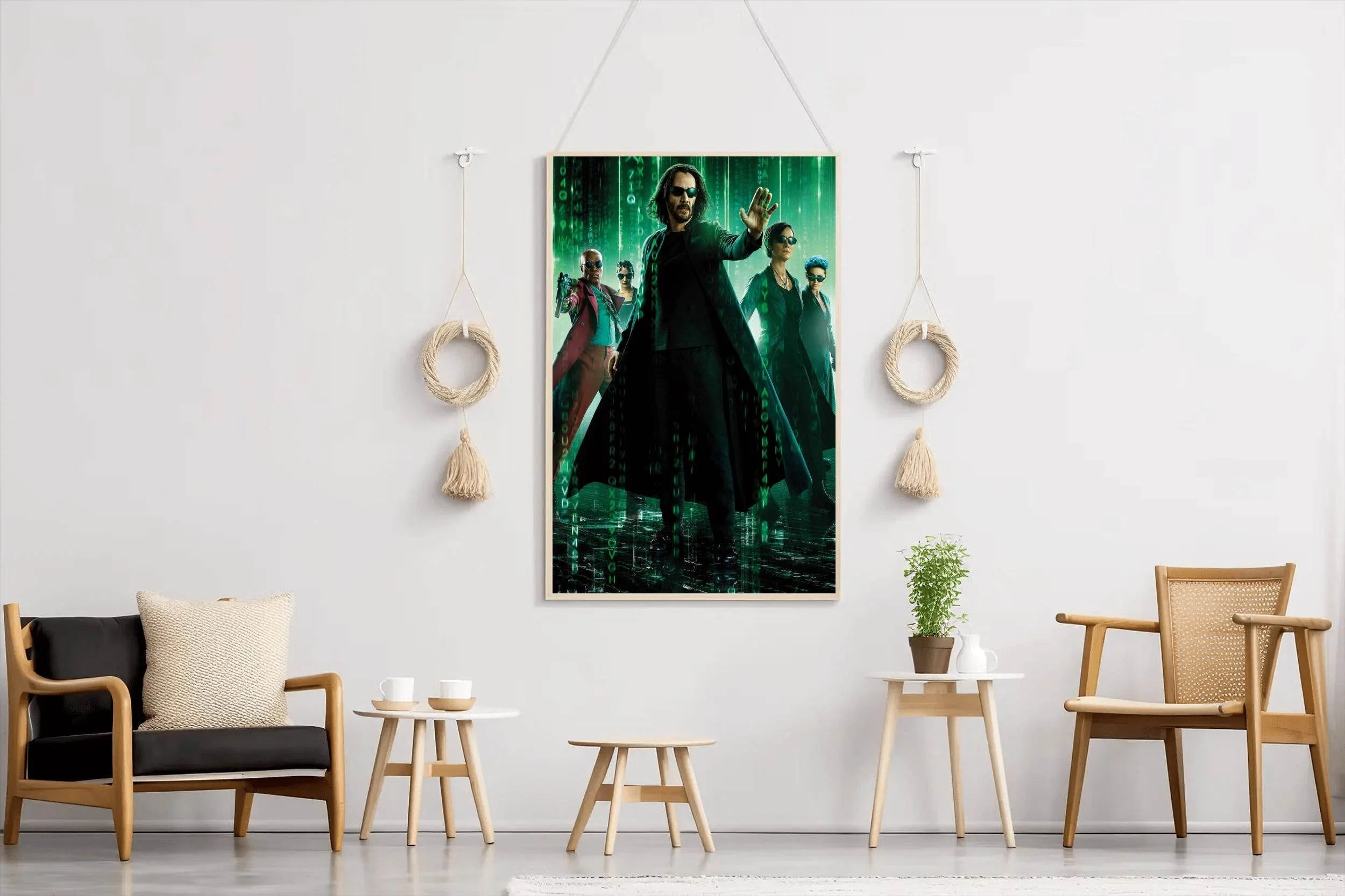 THE MATRIX with Matrix Code Wallpaper Wall Art - beink online art store