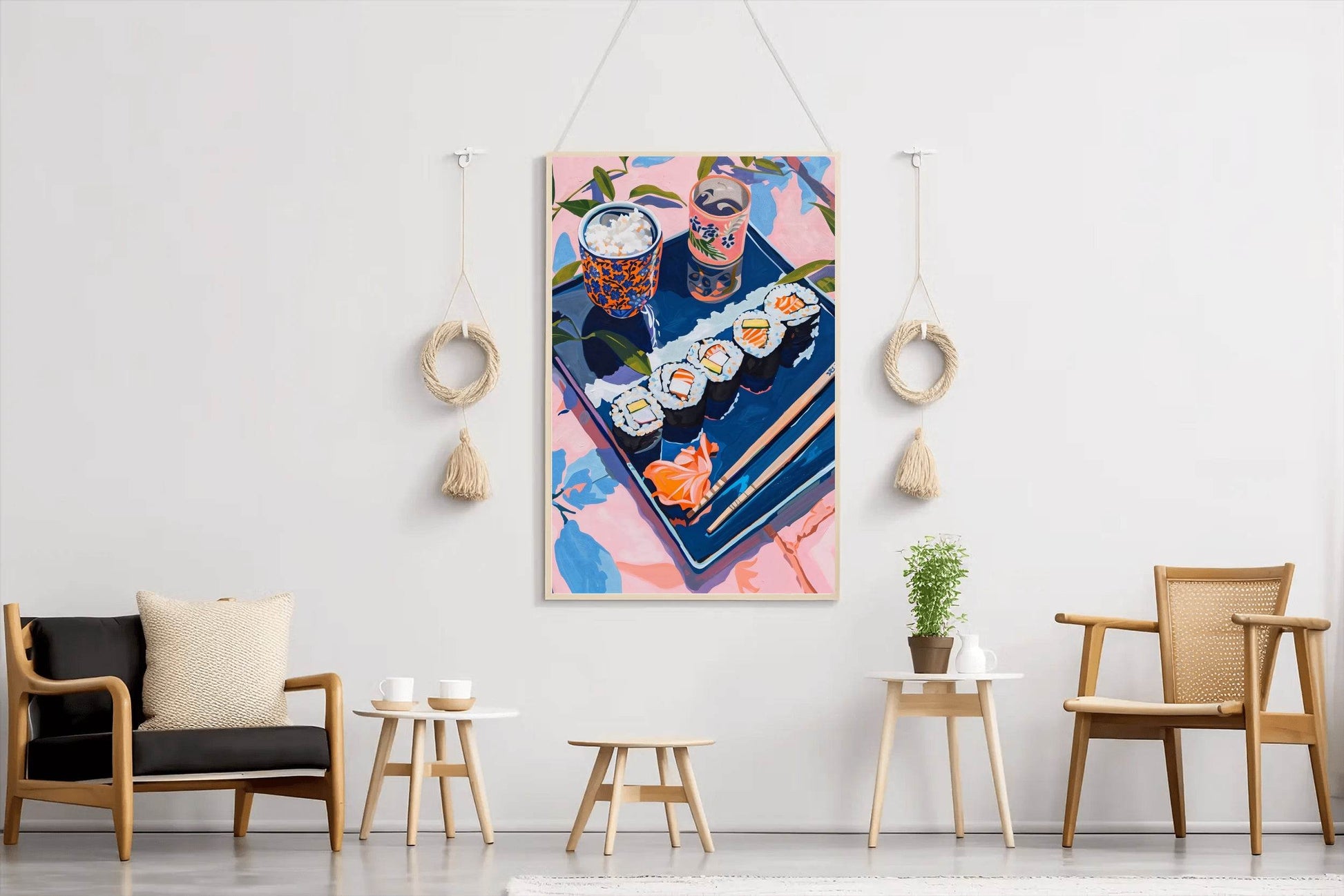 Colorful Sushi Plate Japanese Cuisine Wall Art - beink online art store